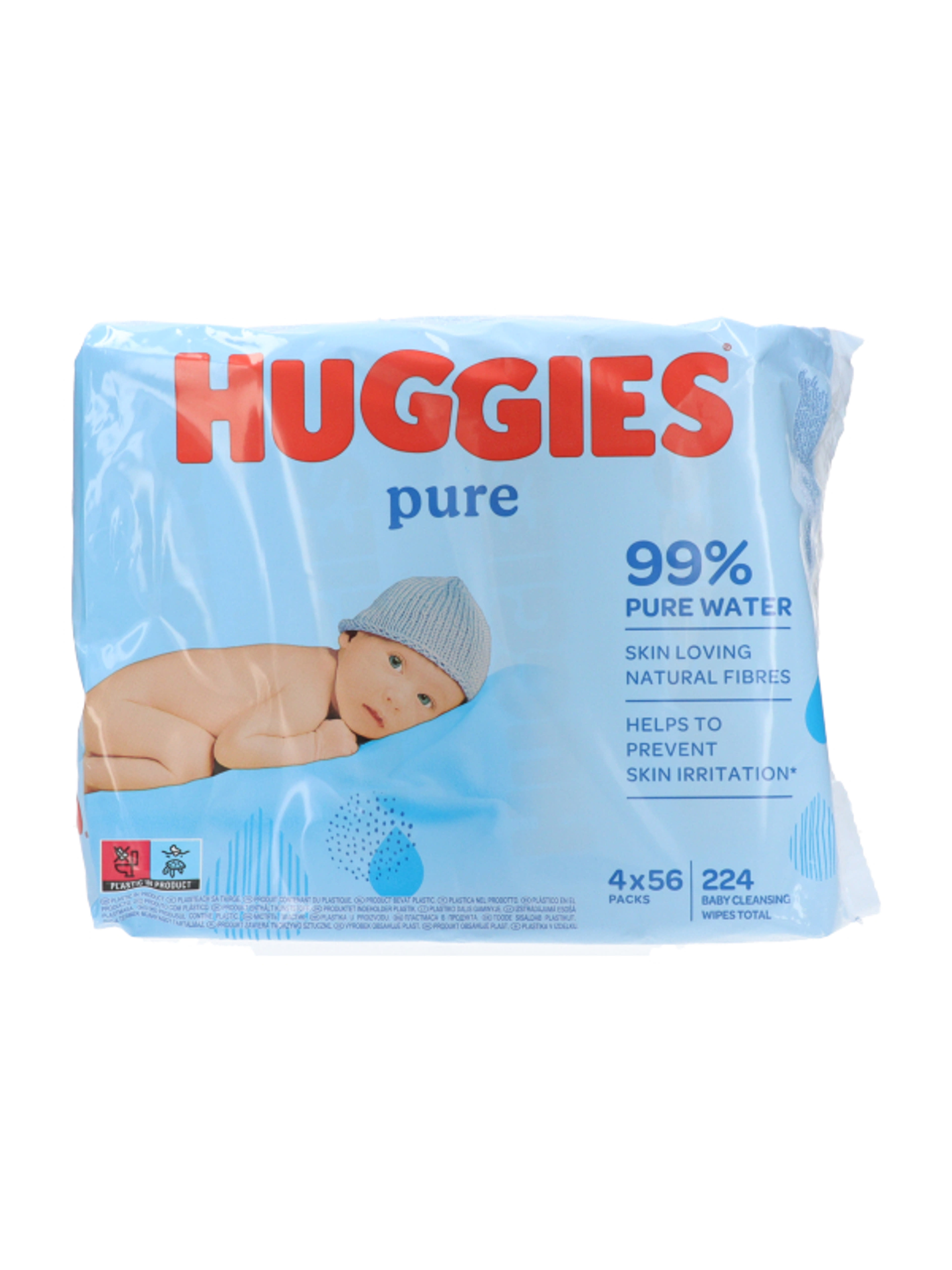 Huggies Pure nedves törlőkendő (4x56 db) - 224 db-4