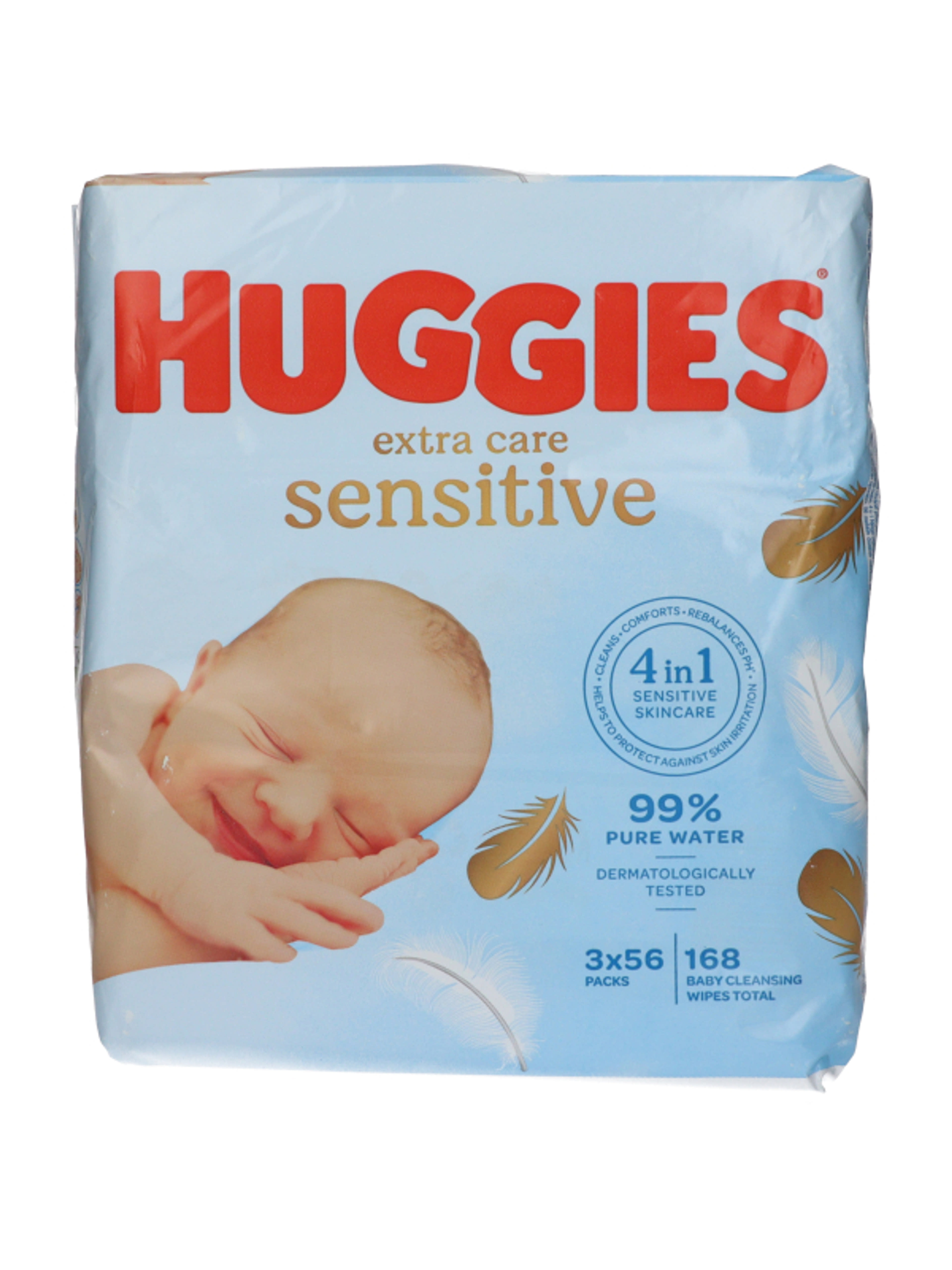 Huggies Extra Care Sensitive törlőkendő Triopack 3x56 db - 168 db-2