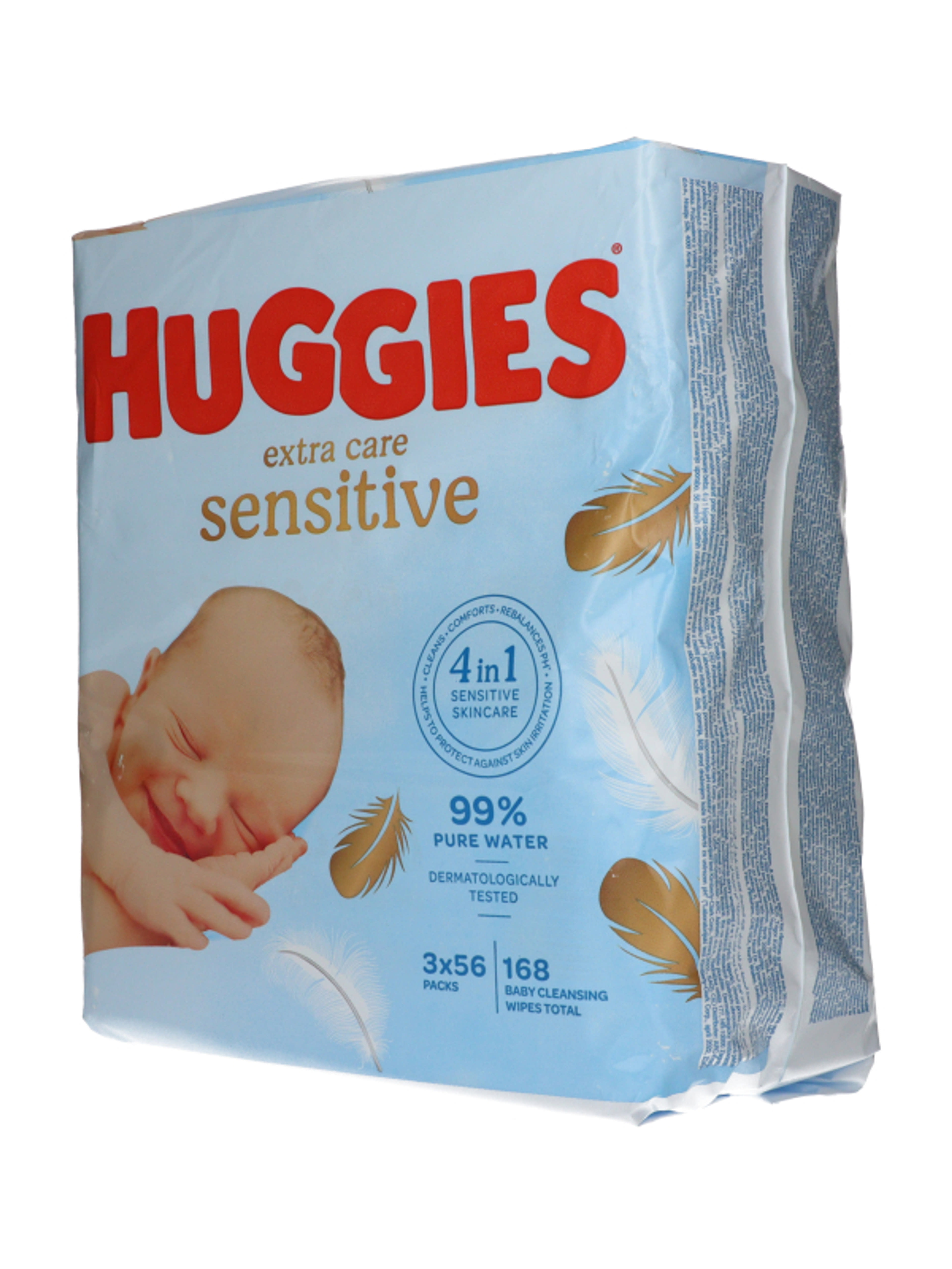 Huggies Extra Care Sensitive törlőkendő Triopack 3x56 db - 168 db-3