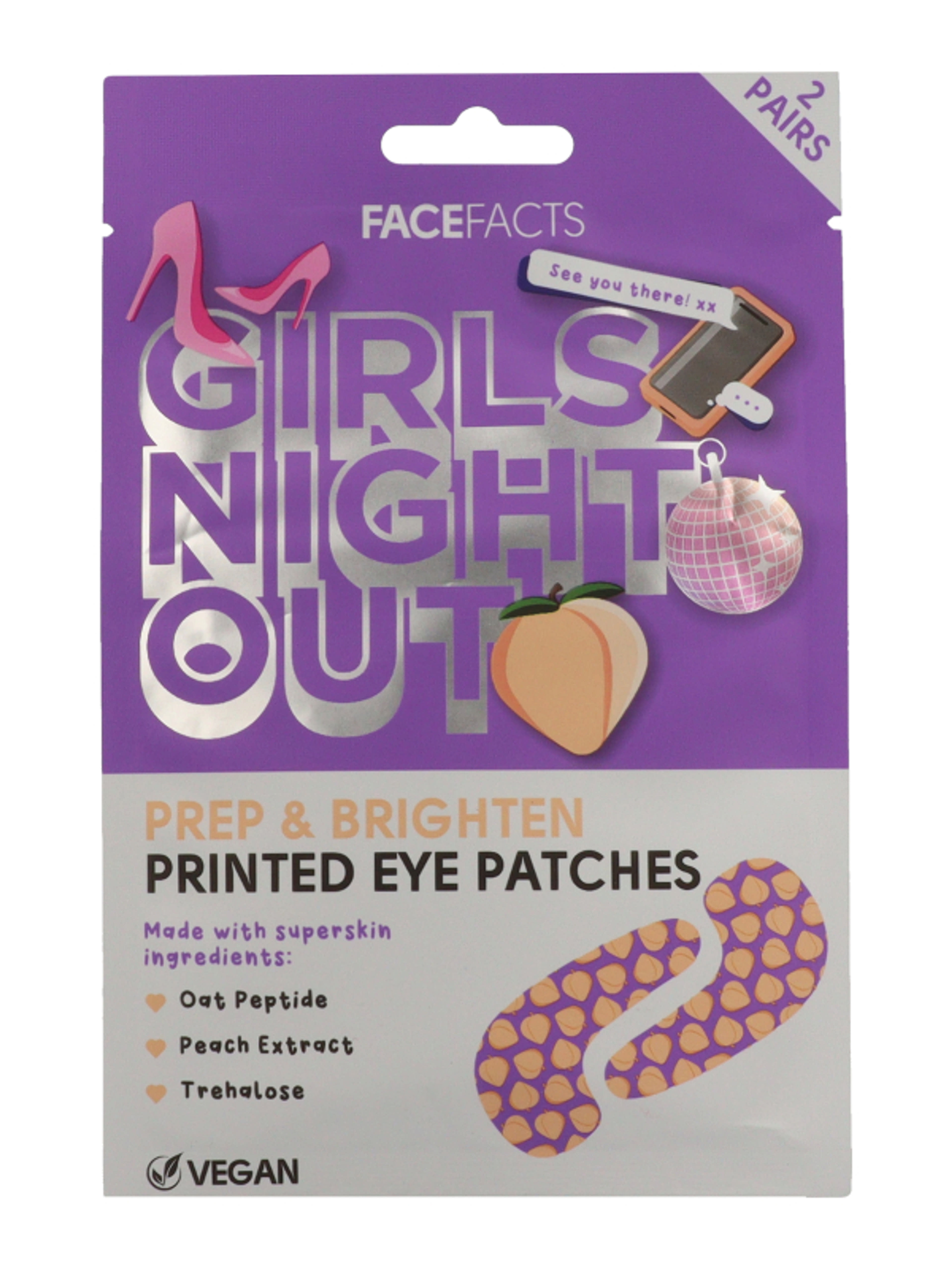 Face Facts Girls Night Out ragyogásfokozó tapaszok szemkörnyékre zabpeptiddel - 1 db-1