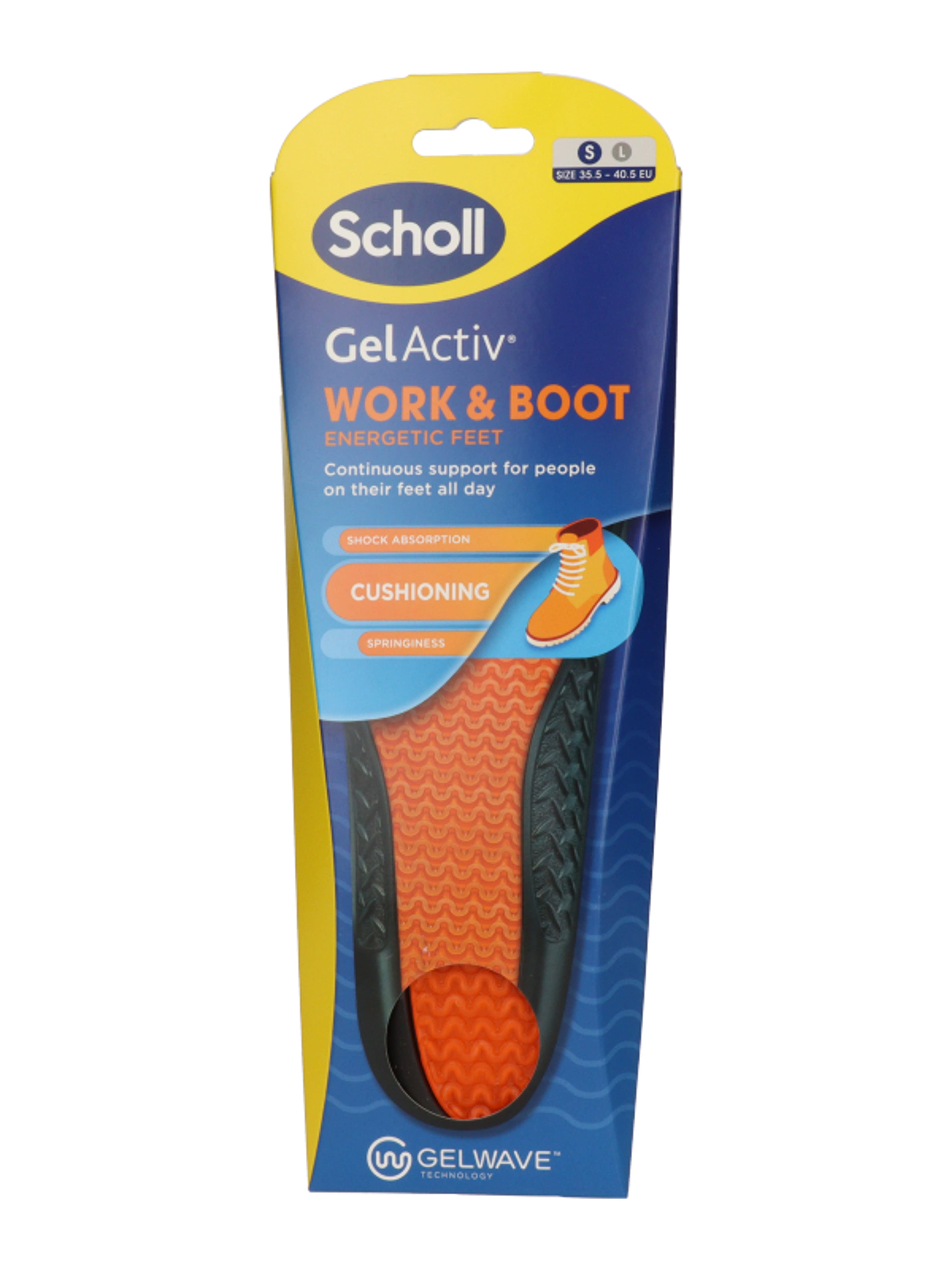 Scholl Gel Activ Work&Boots talpbetét S méret - 2 db-3