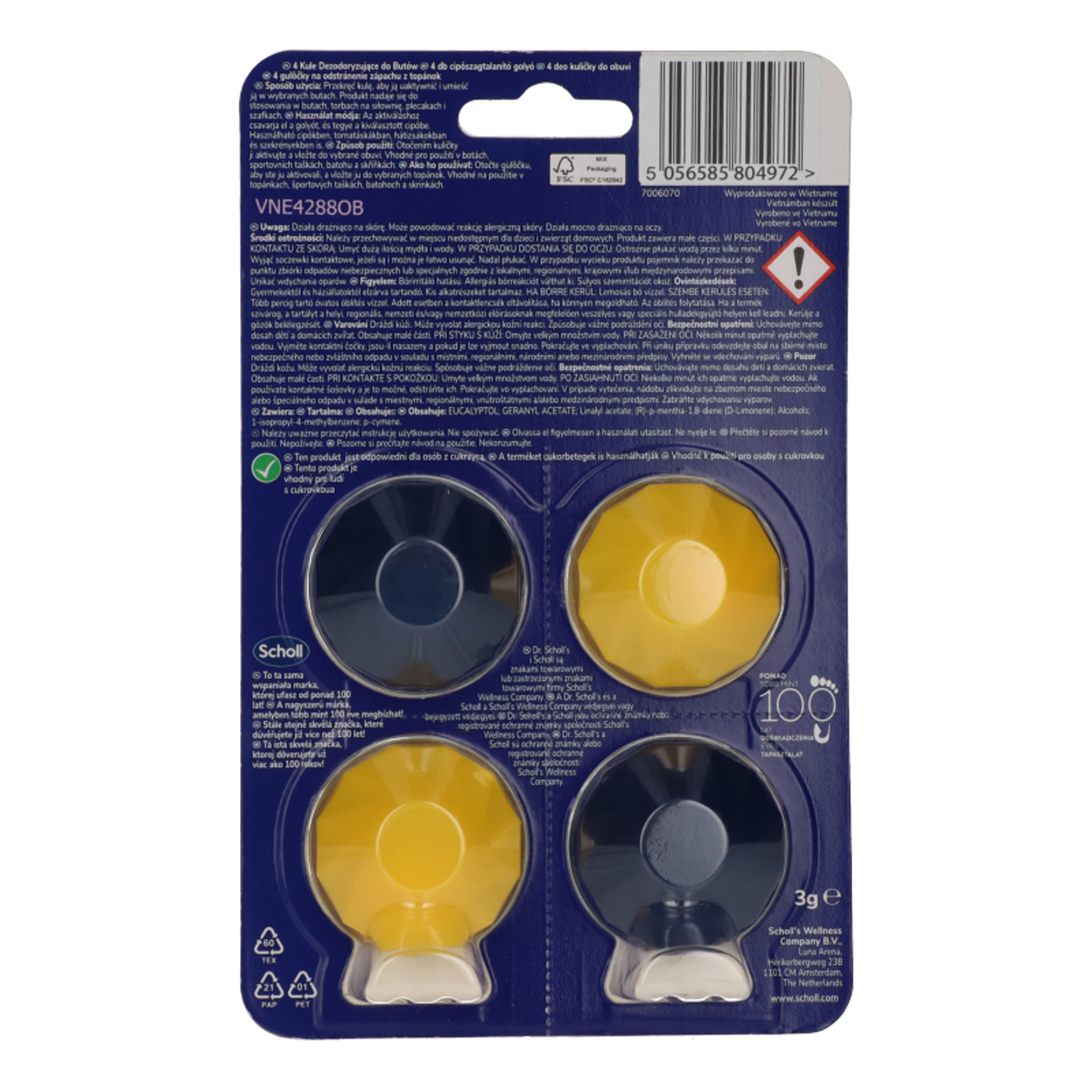 Scholl Odour cipő illatosító gömbök - 4 db-2