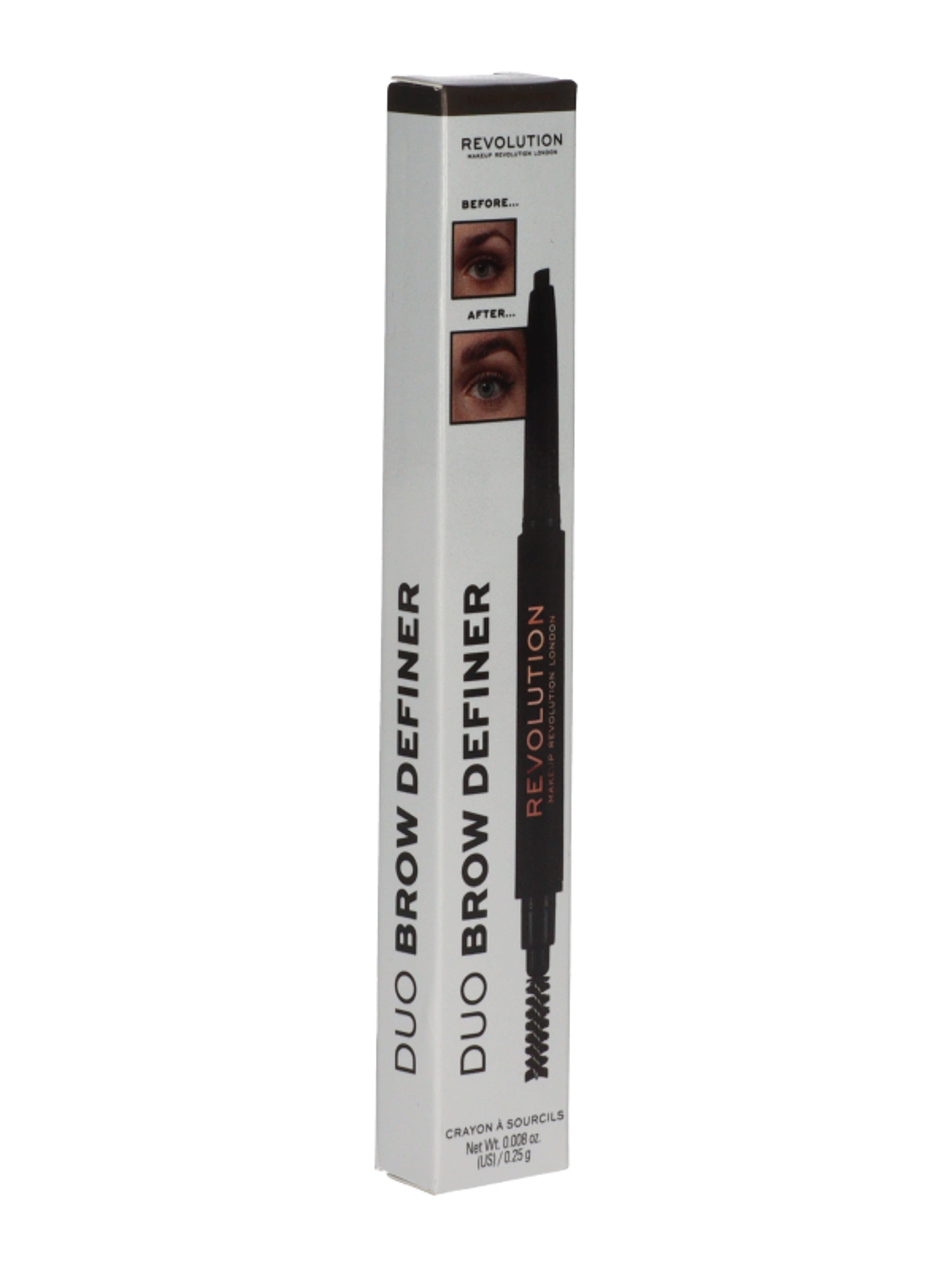 Revolution Brow Definer duo szemöldökceruza /sötét barna - 1 db-2