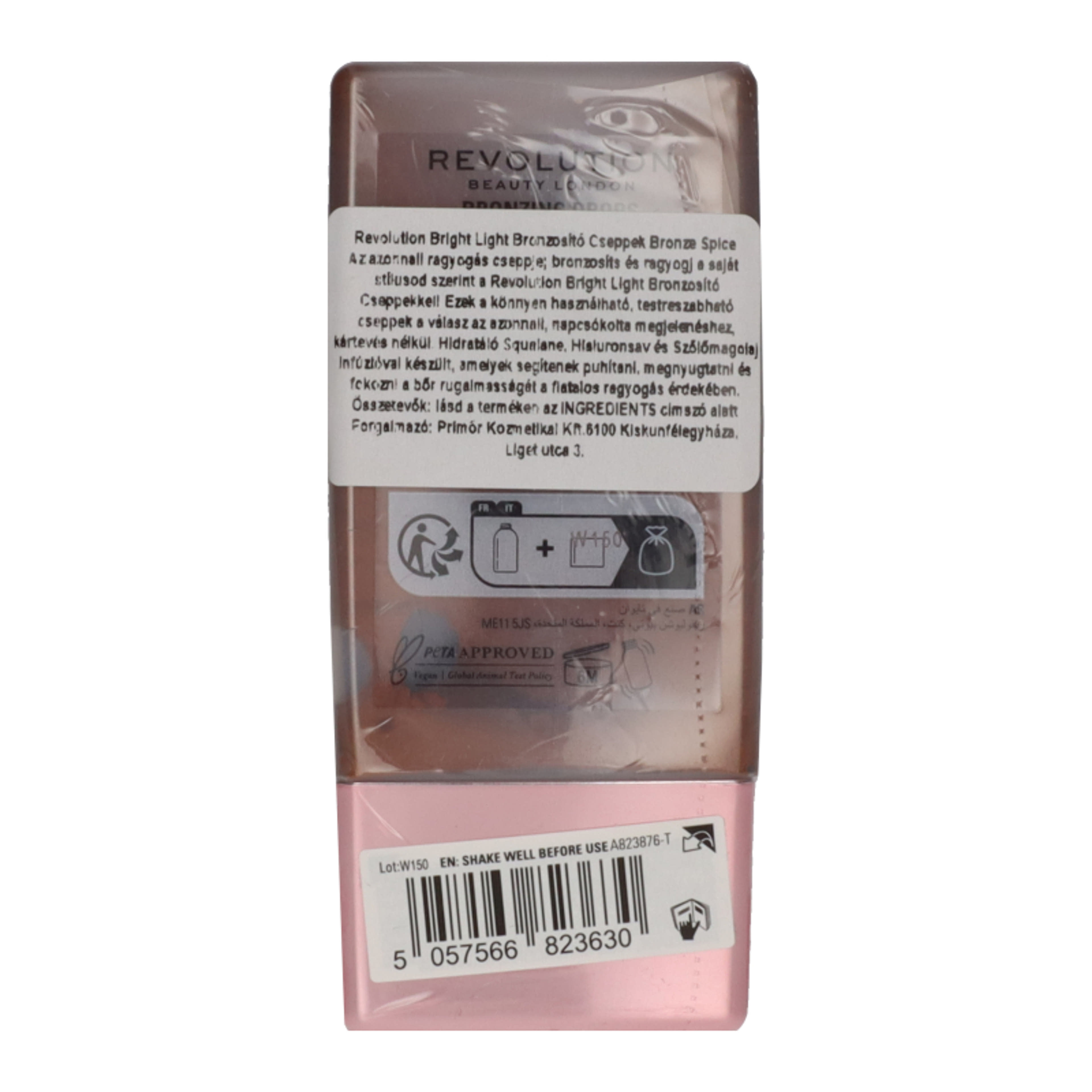 Revolution Bright Light bronzosító csepp /Deep Bronze Spice  - 1 db-3