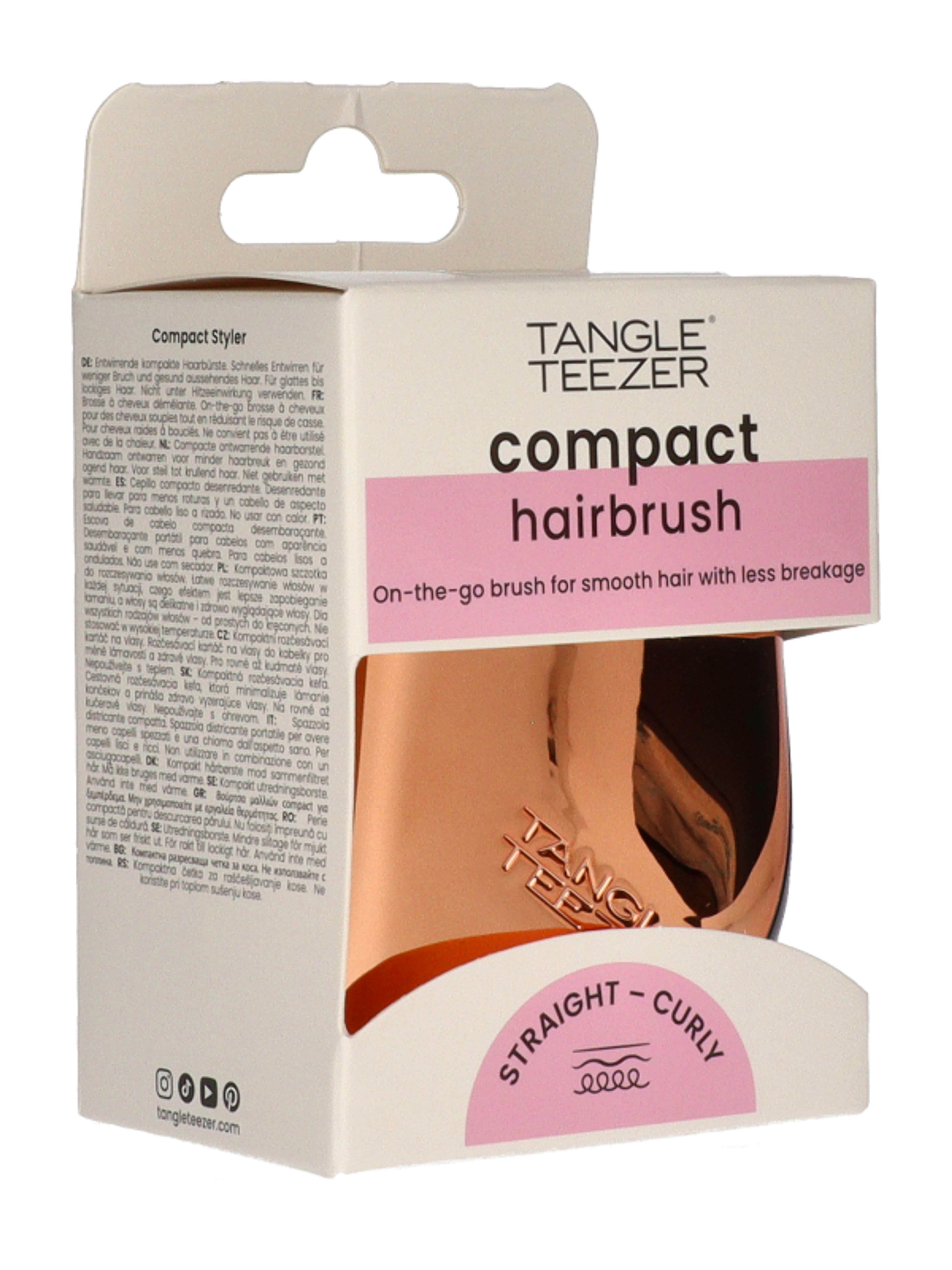 Tangle Teezer Compact Styler Rose Gold hajkefe - 1 db-4