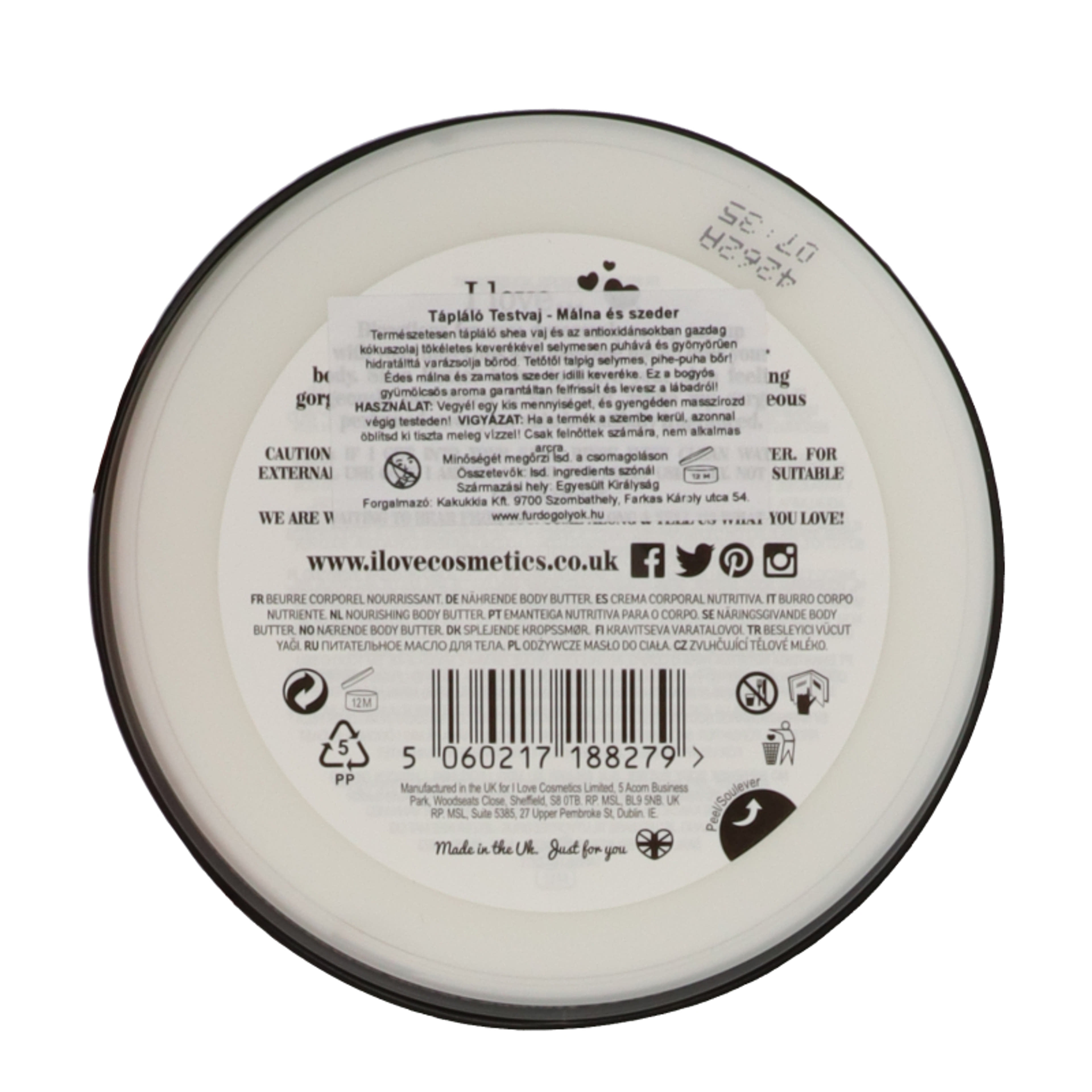 I Love tápláló testvaj málnával és szederrel - 200 ml-2