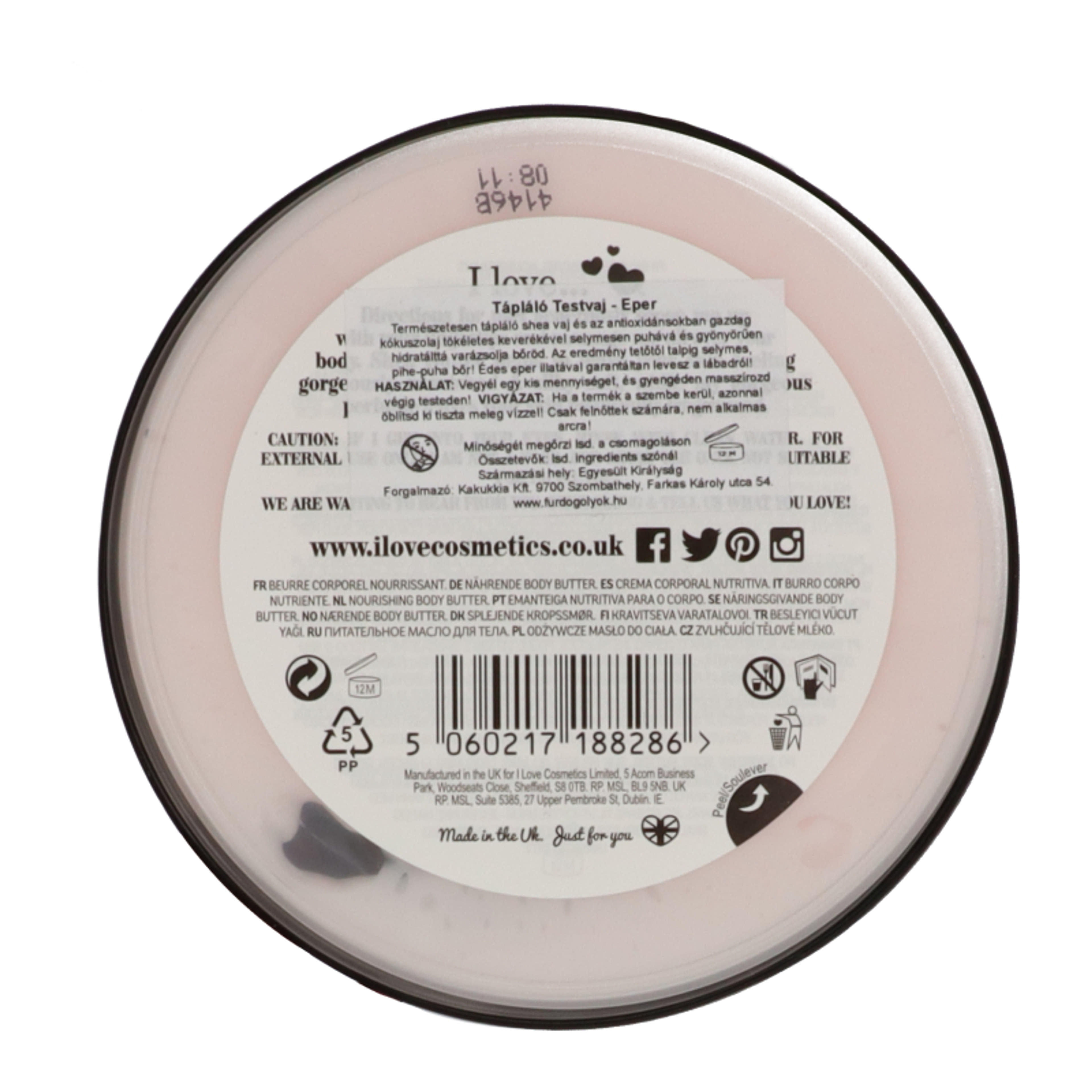 I Love tápláló testvaj eperkrémmel - 200 ml-2