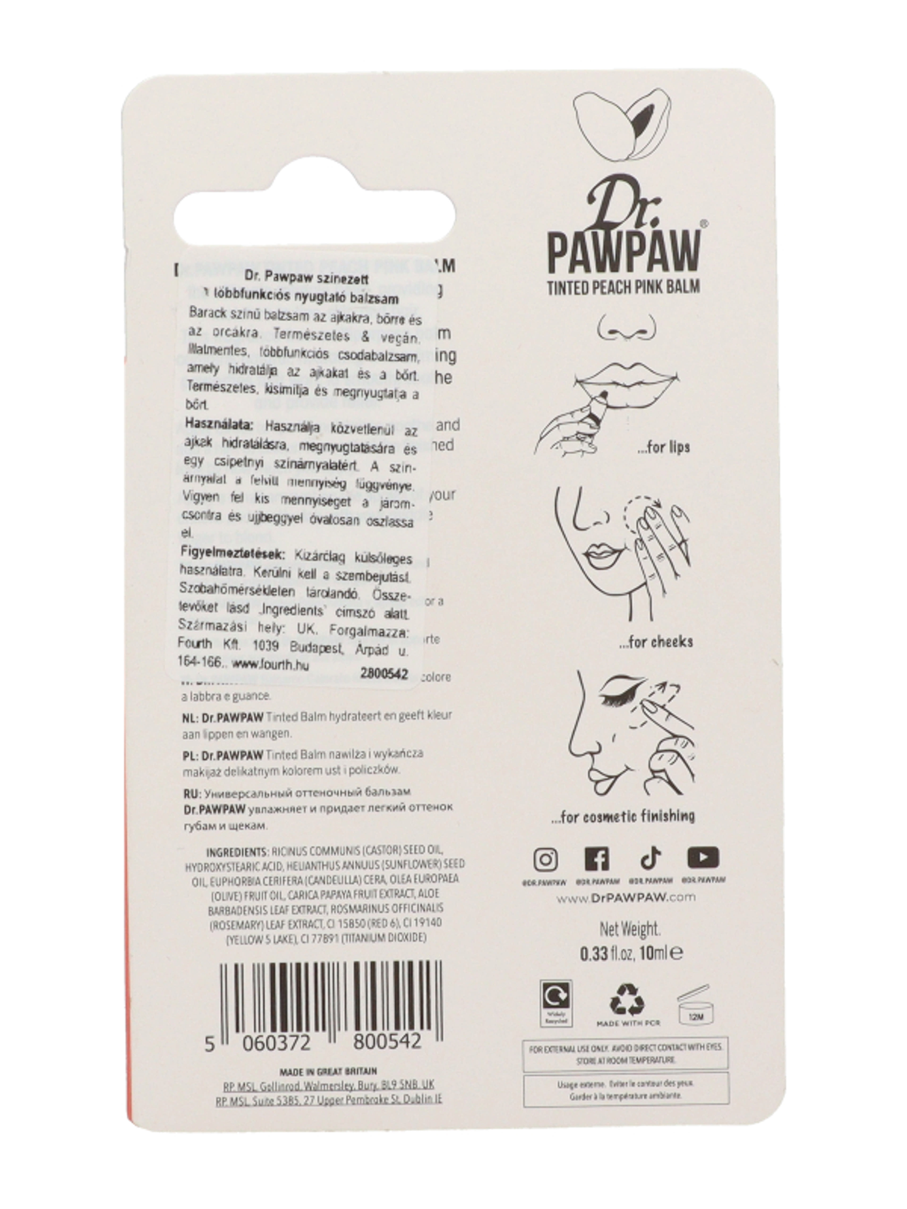 Dr.Pawpaw peach pink ajakbalzsam - 10 ml-4
