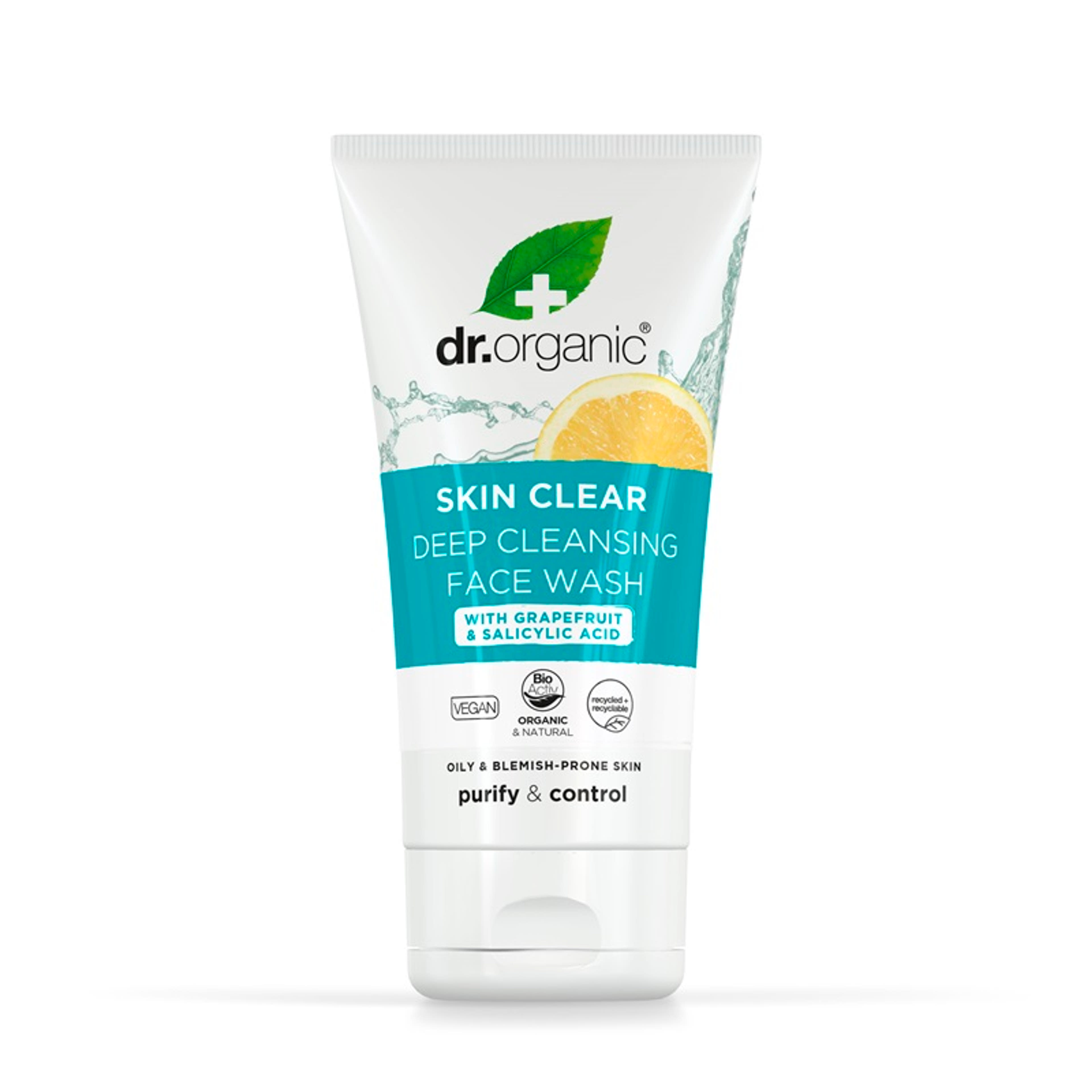 Dr.Organic Skin Clear mélytisztító arclemosó - 125 ml-2