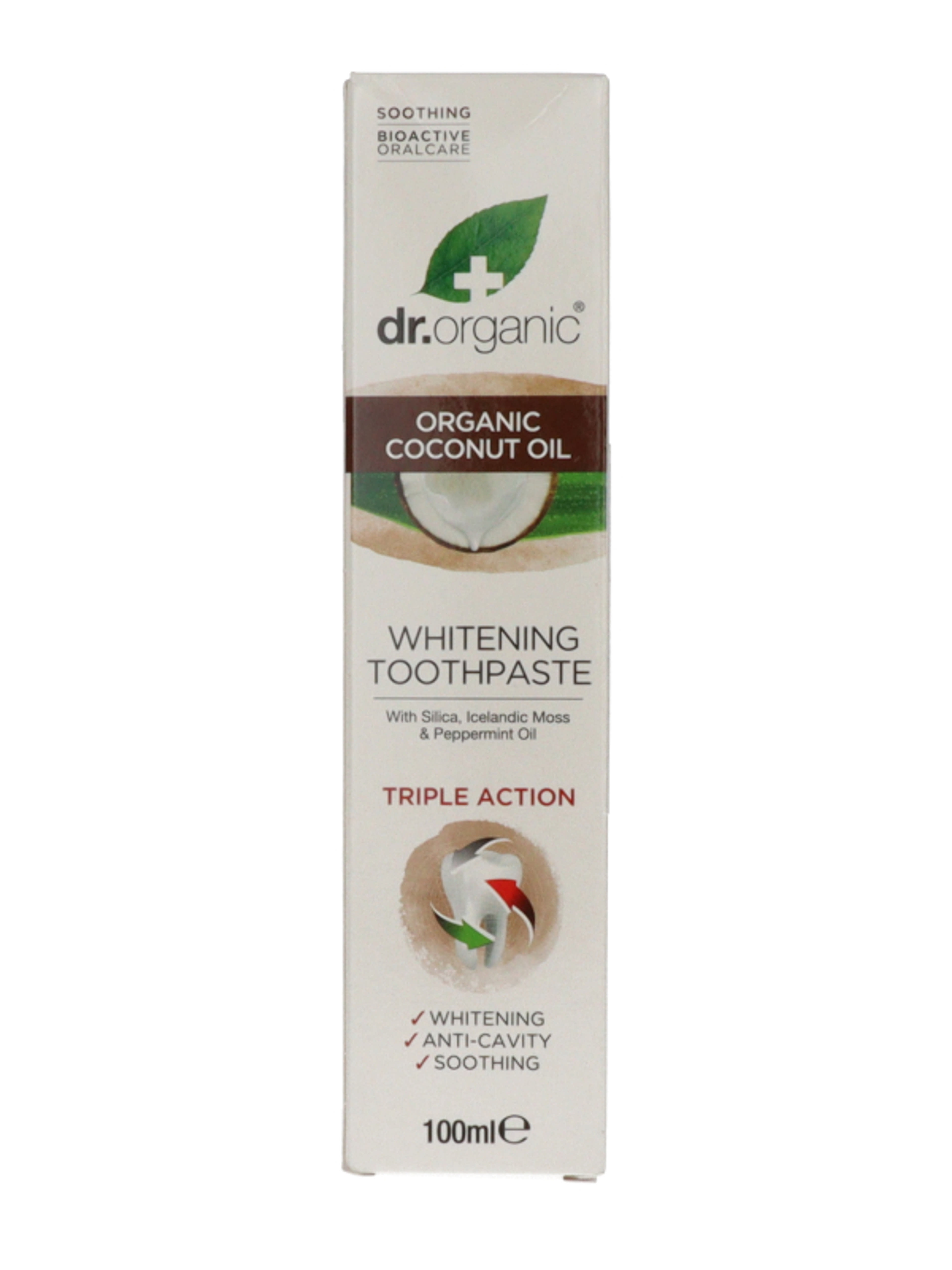Dr.Organic fehérítő fogkrém bio kókuszolajjal - 100 ml