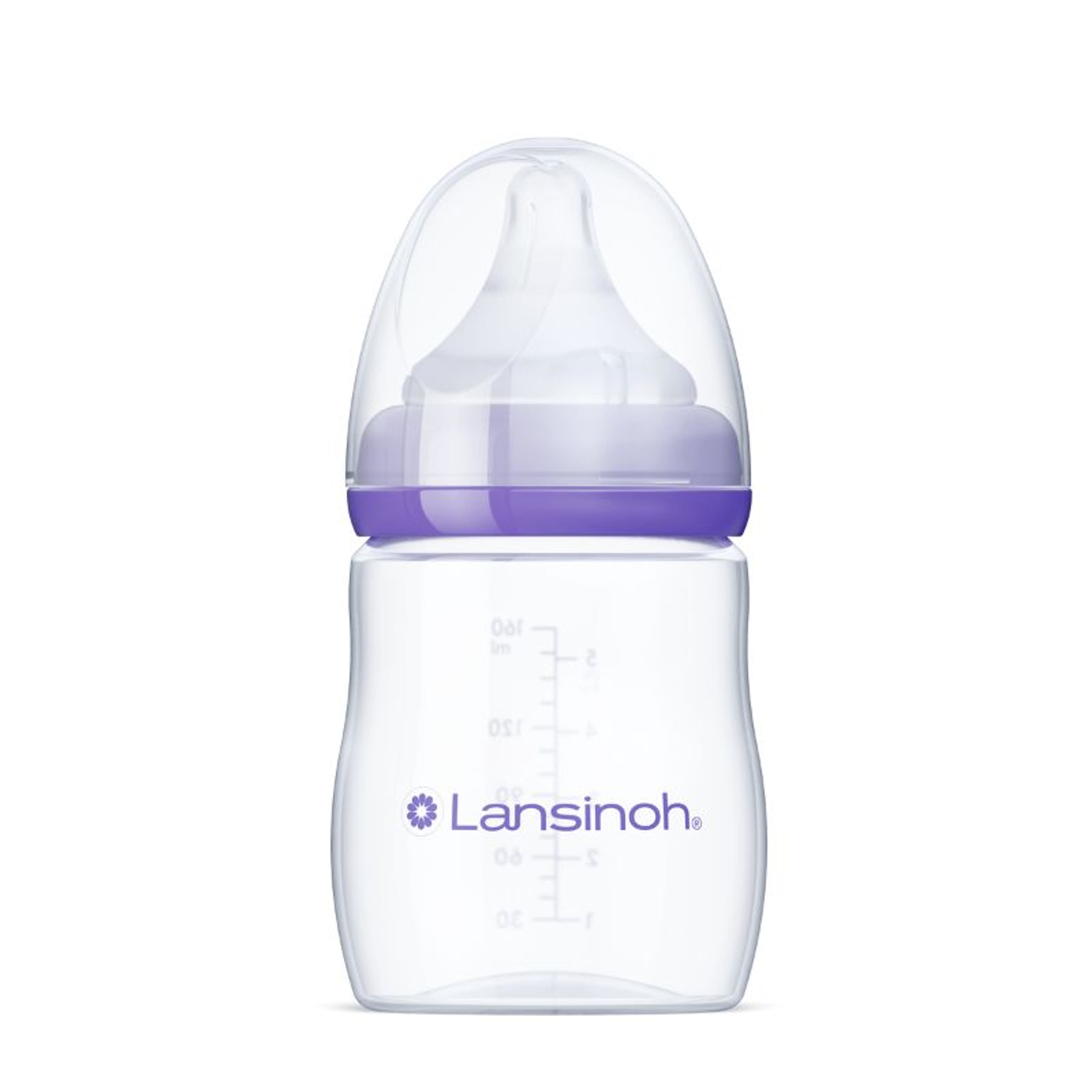 Lansinoh cumisüveg lassú folyású etetőcumival + fedéllel, 160 ml - 1 db-4