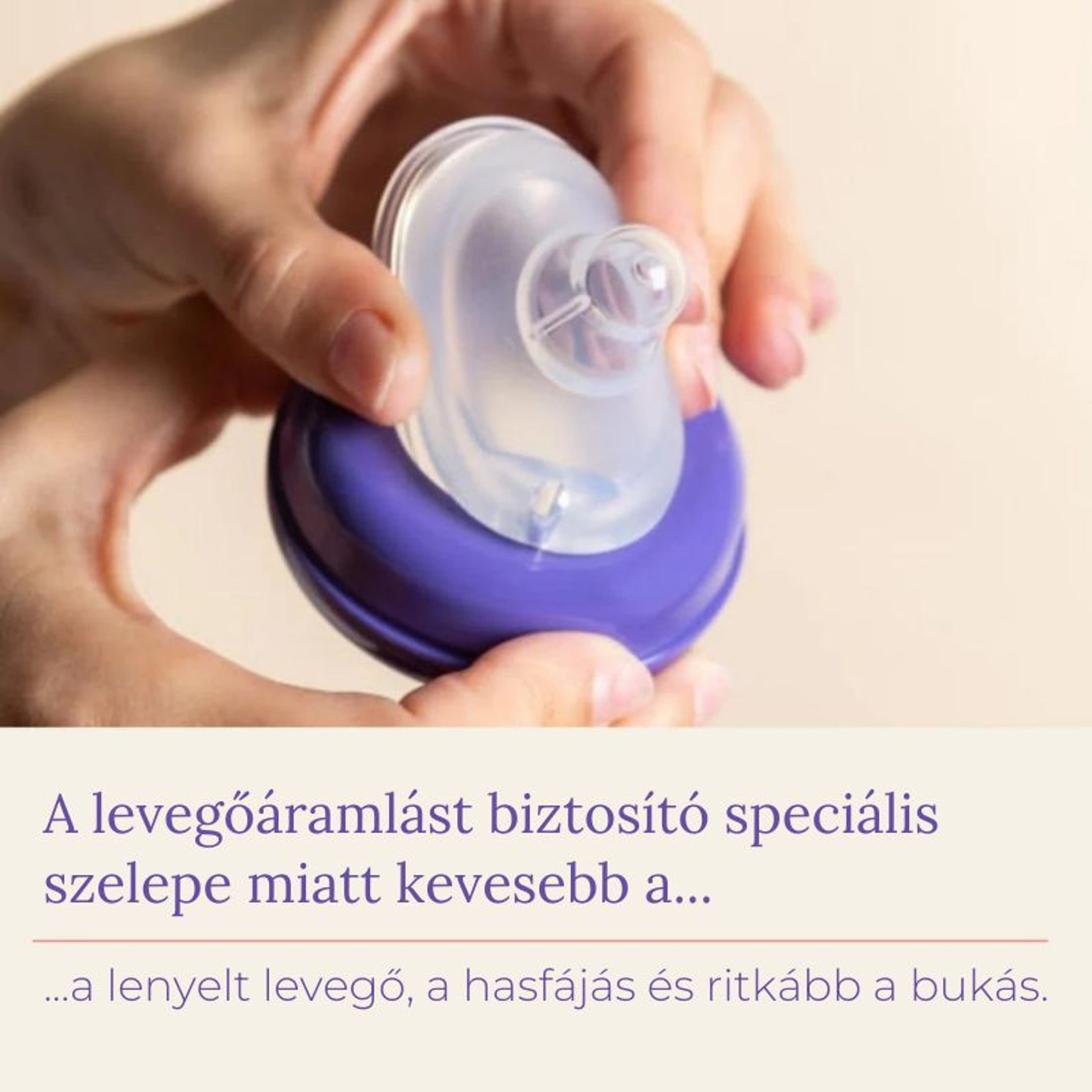 Lansinoh cumisüveg lassú folyású etetőcumival + fedéllel, 160 ml - 1 db-10