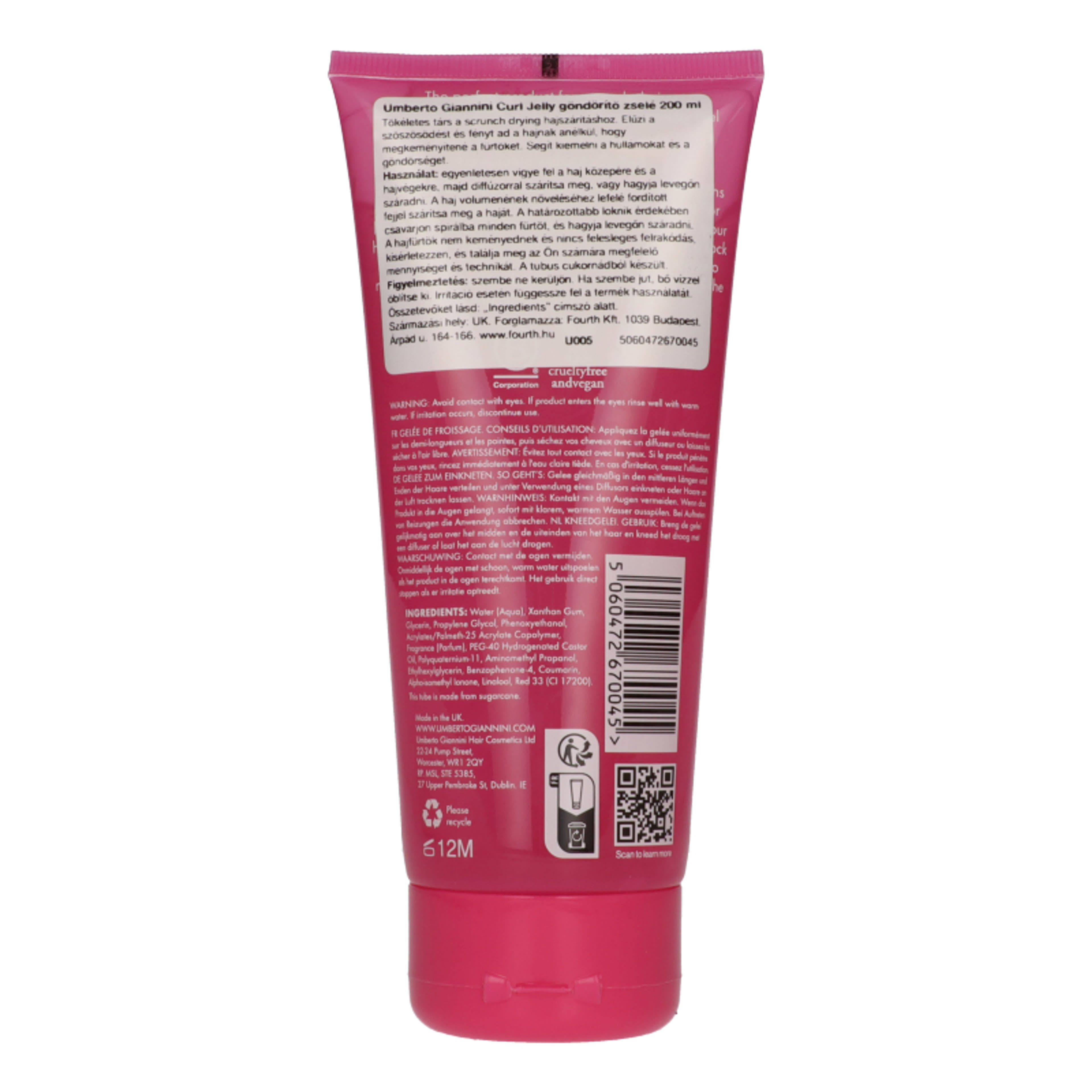 Umberto Giannini Curl Jelly Scrunching szöszmentesítő - 200 ml-3