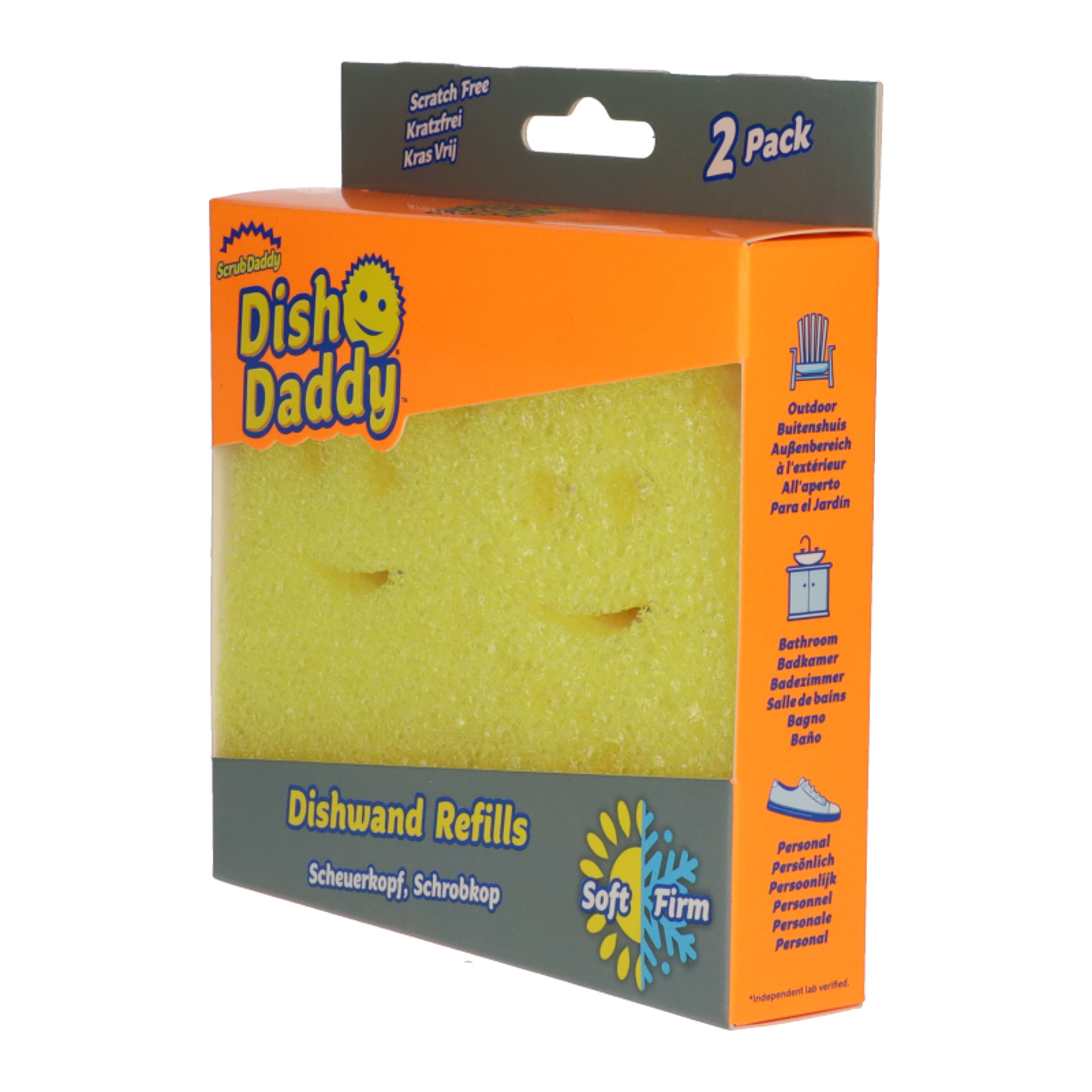 Scrub Daddy tépőzáras csere súrolófej 2 db-os /yellow - 1 db-2