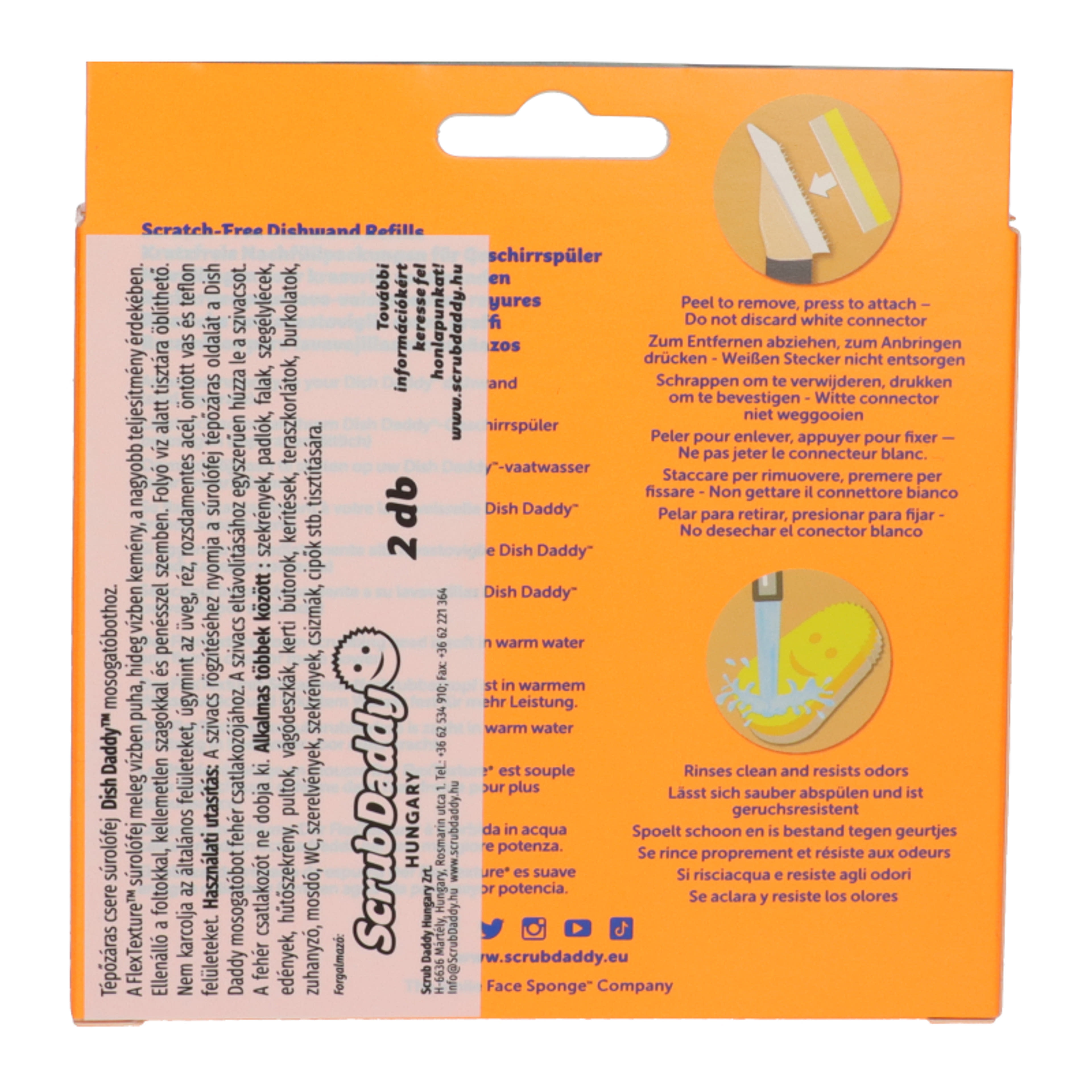Scrub Daddy tépőzáras csere súrolófej 2 db-os /yellow - 1 db-3