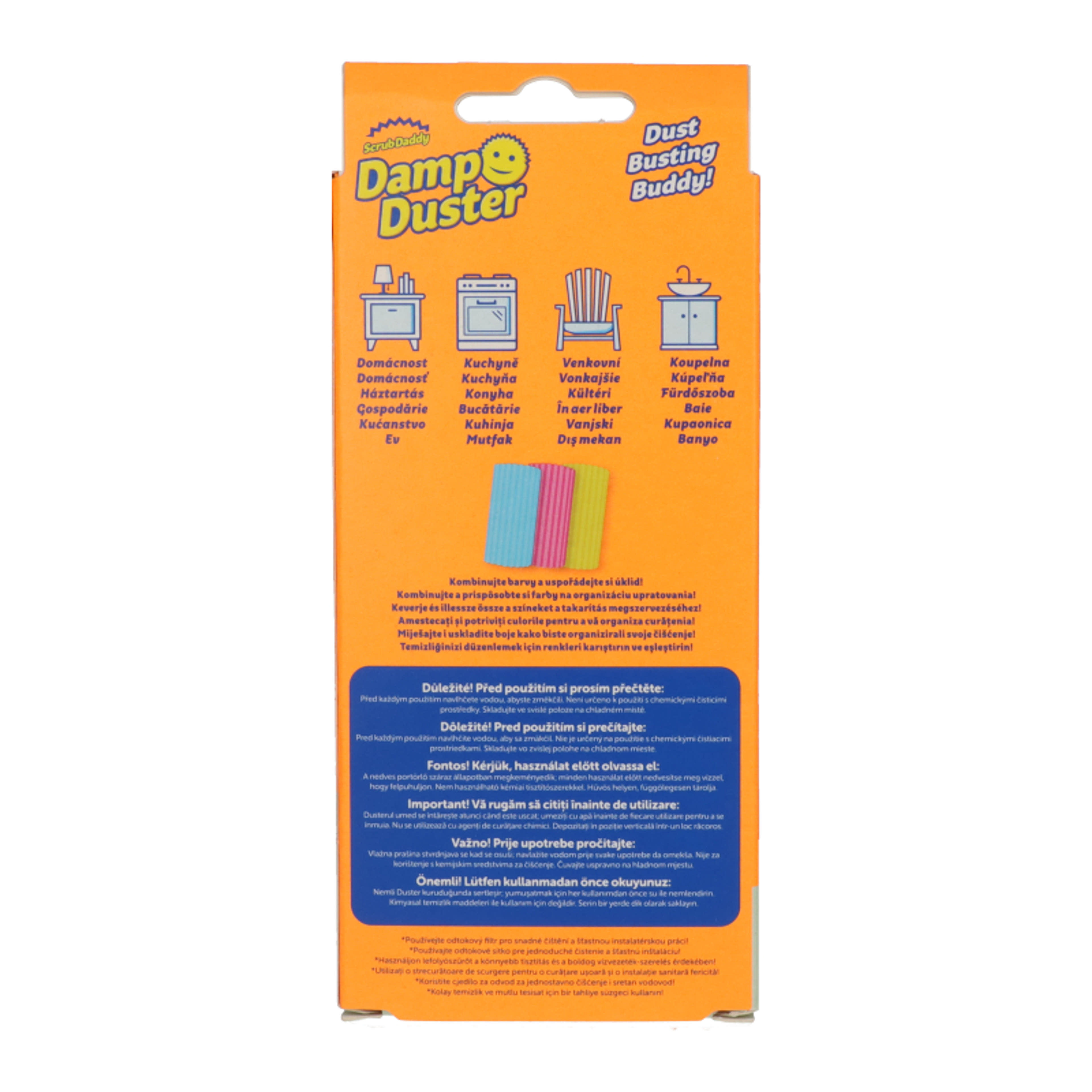 Scrub Daddy Damp Duster  portalanító szivacs /yellow - 1 db-3
