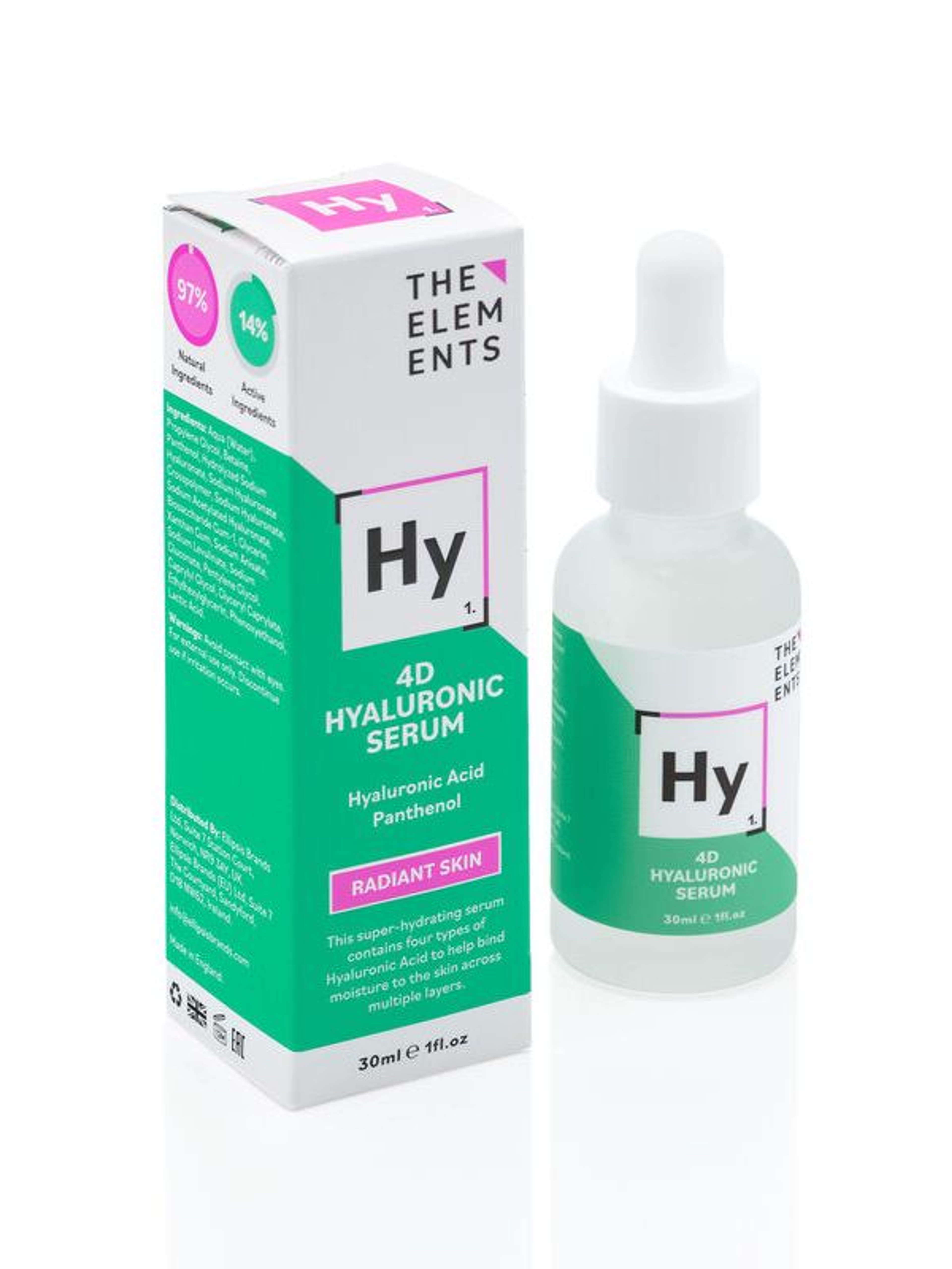 The Elements Radiant Skin 4D hialuronsav szérum - 30 ml-2