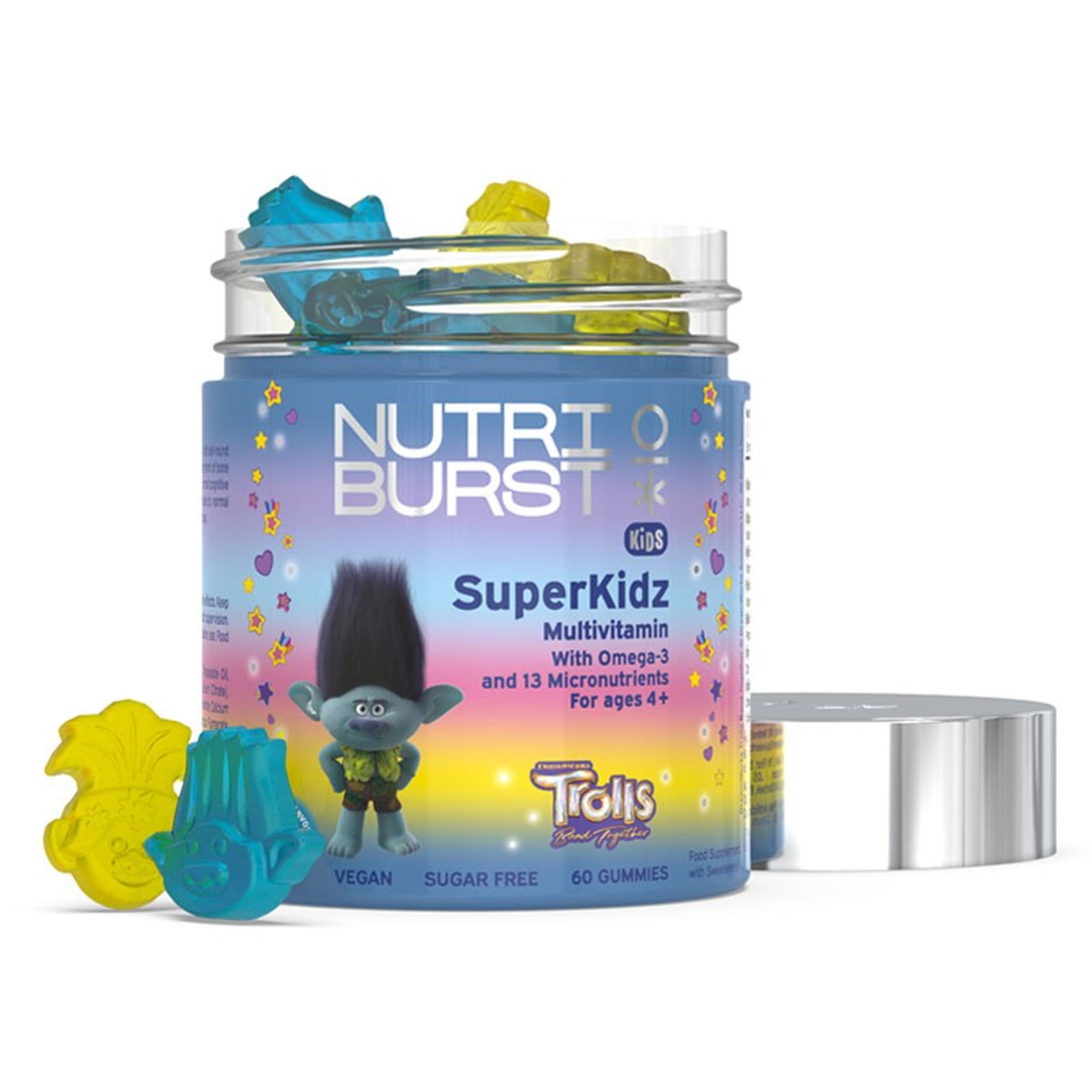 Nutriburst Trolls SuperKidz Multivitamin gumivitamin  gyermekek számára - 60 db-2