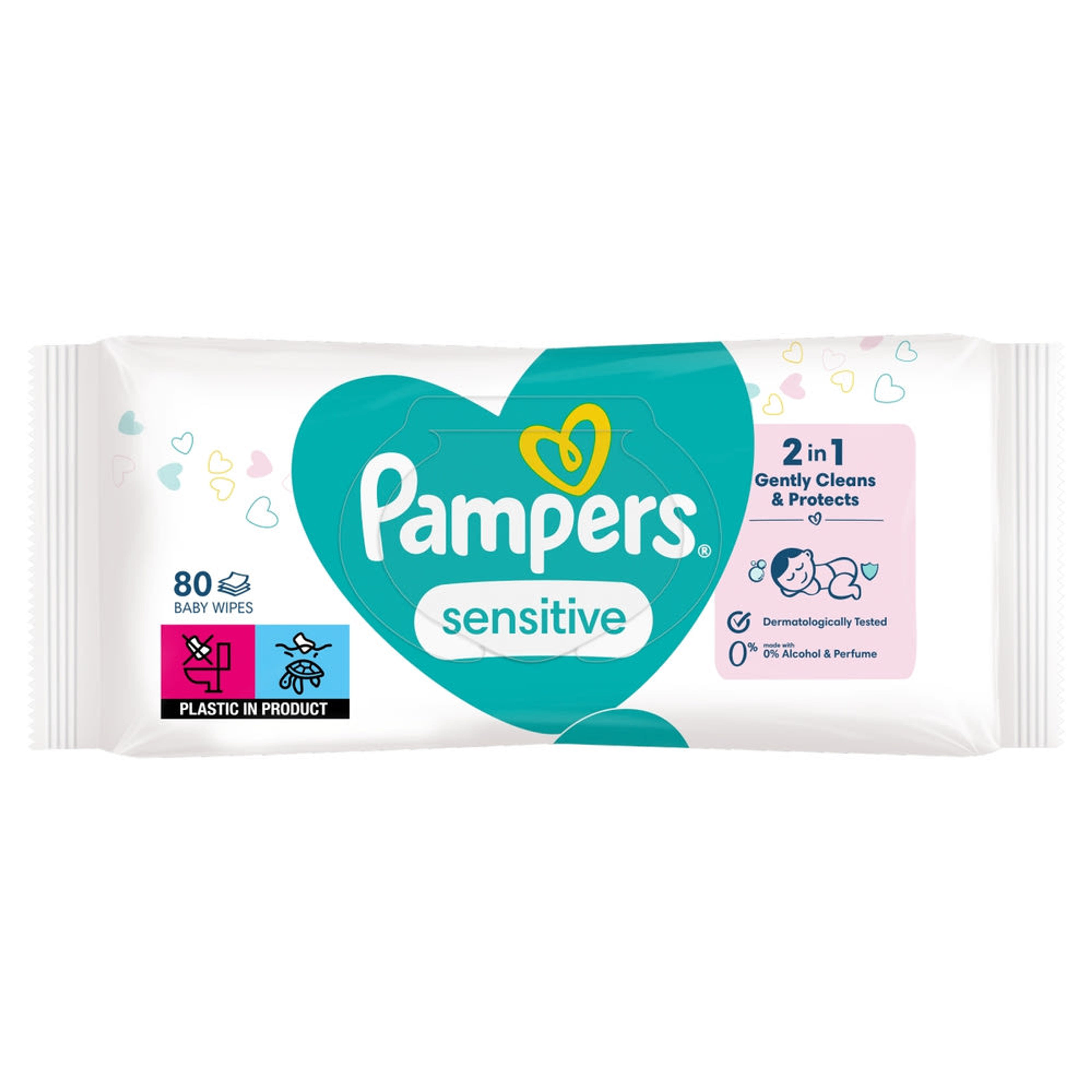 Pampers Sensitive nedves törlőkendő - 80 db
