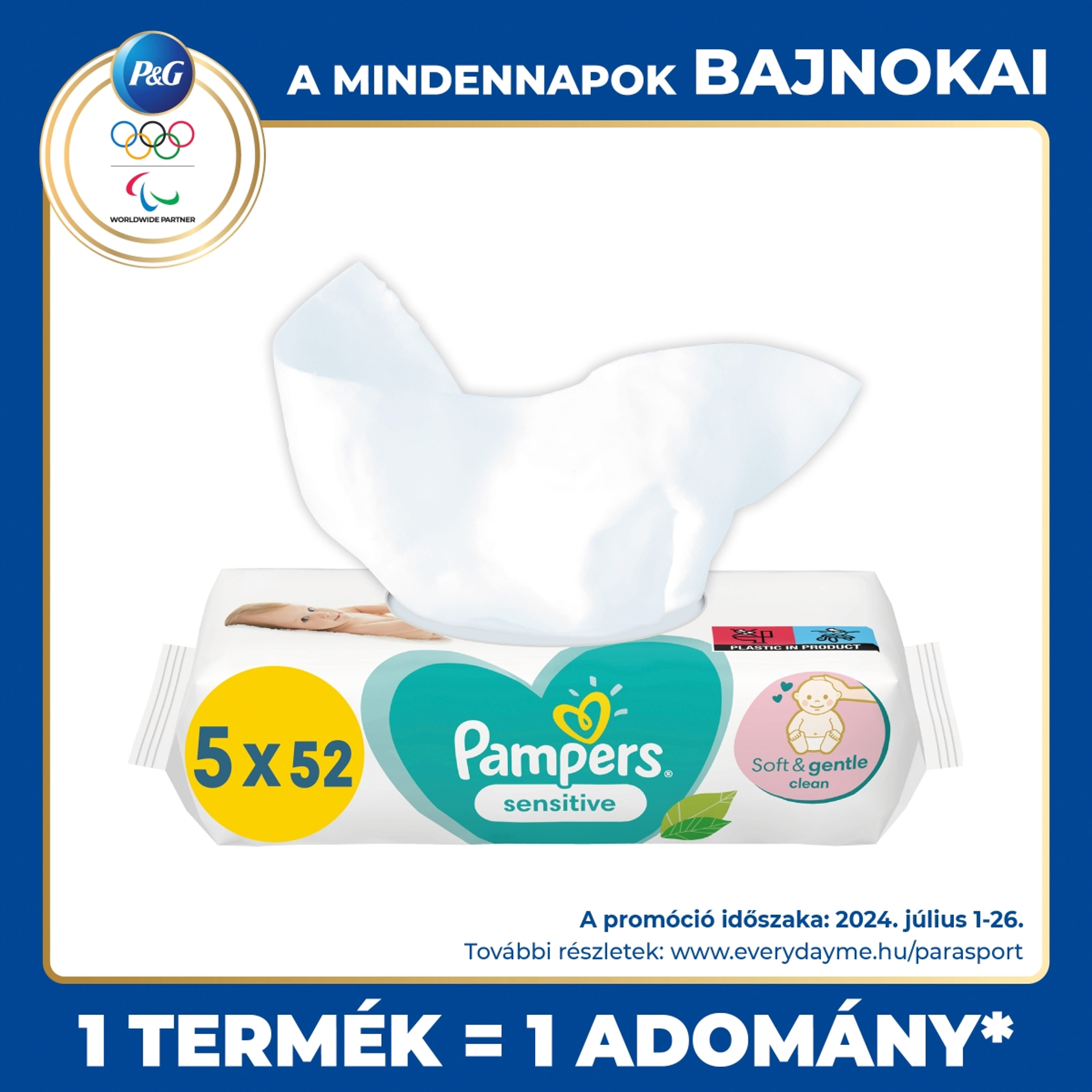 Pampers Sensitive törlőkendő - 260 db-1