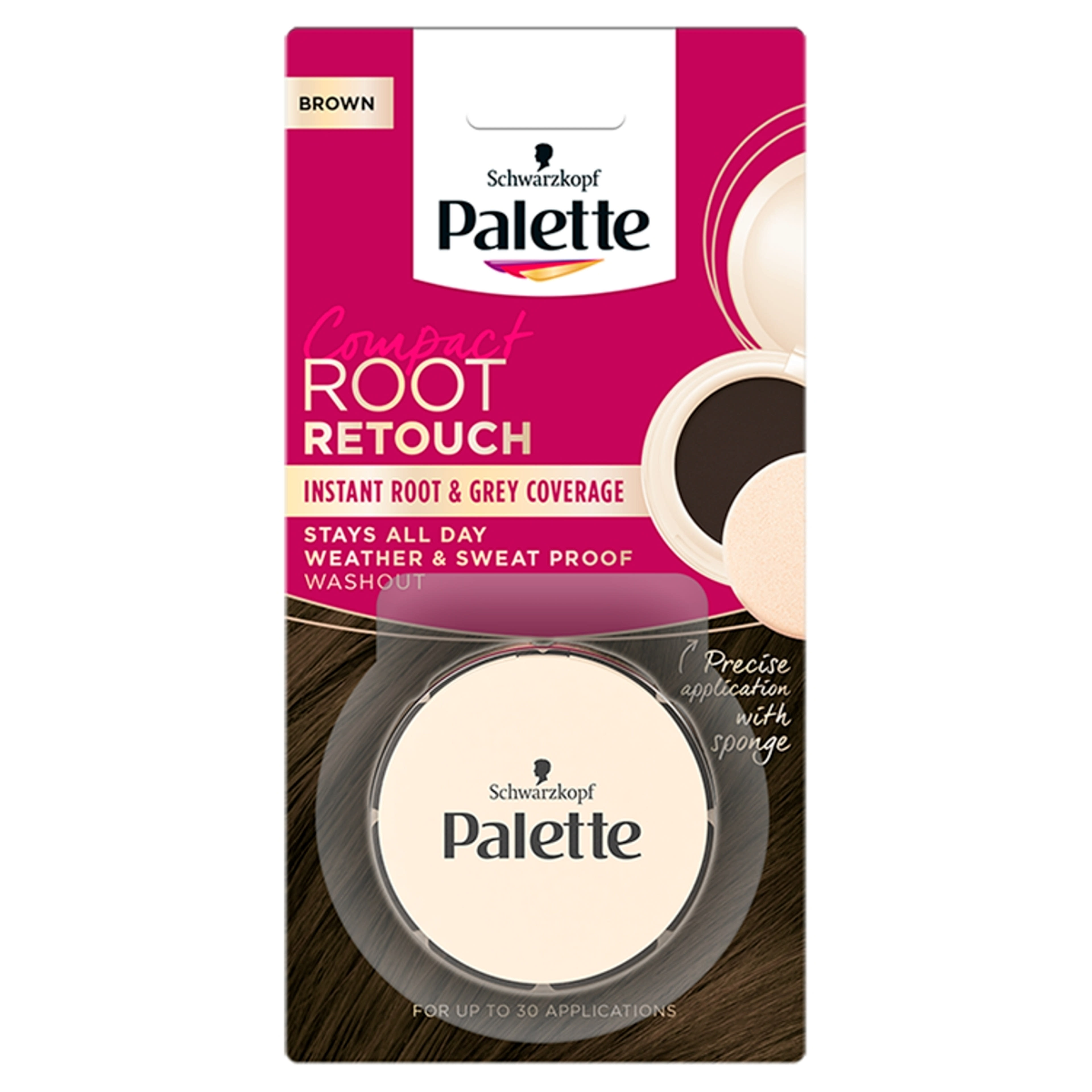 Palette Compact lenövést elfedő hajszínező, barna - 1 db