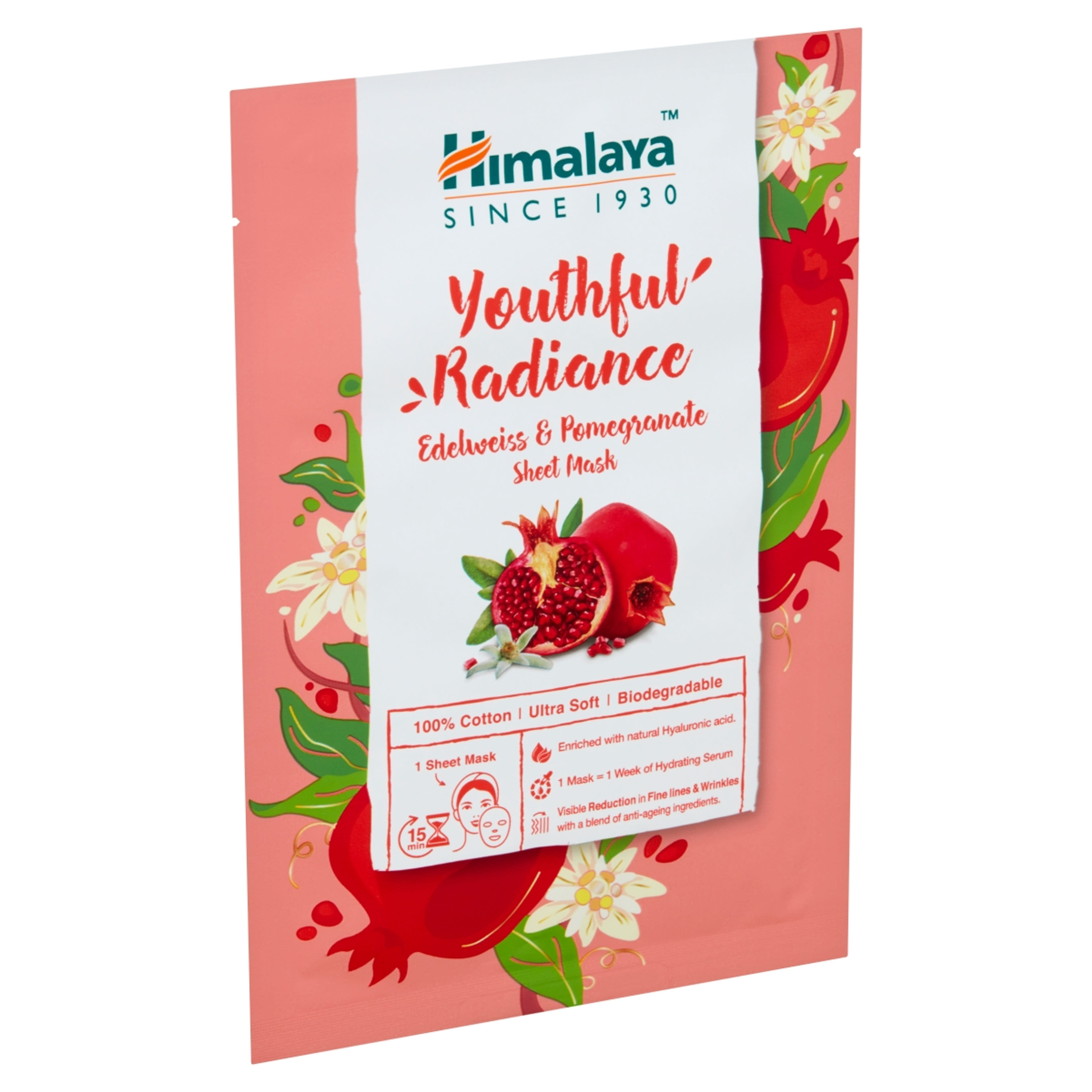 Himalaya texil maszk havasi gyopár + gránátalma - 30 ml-2