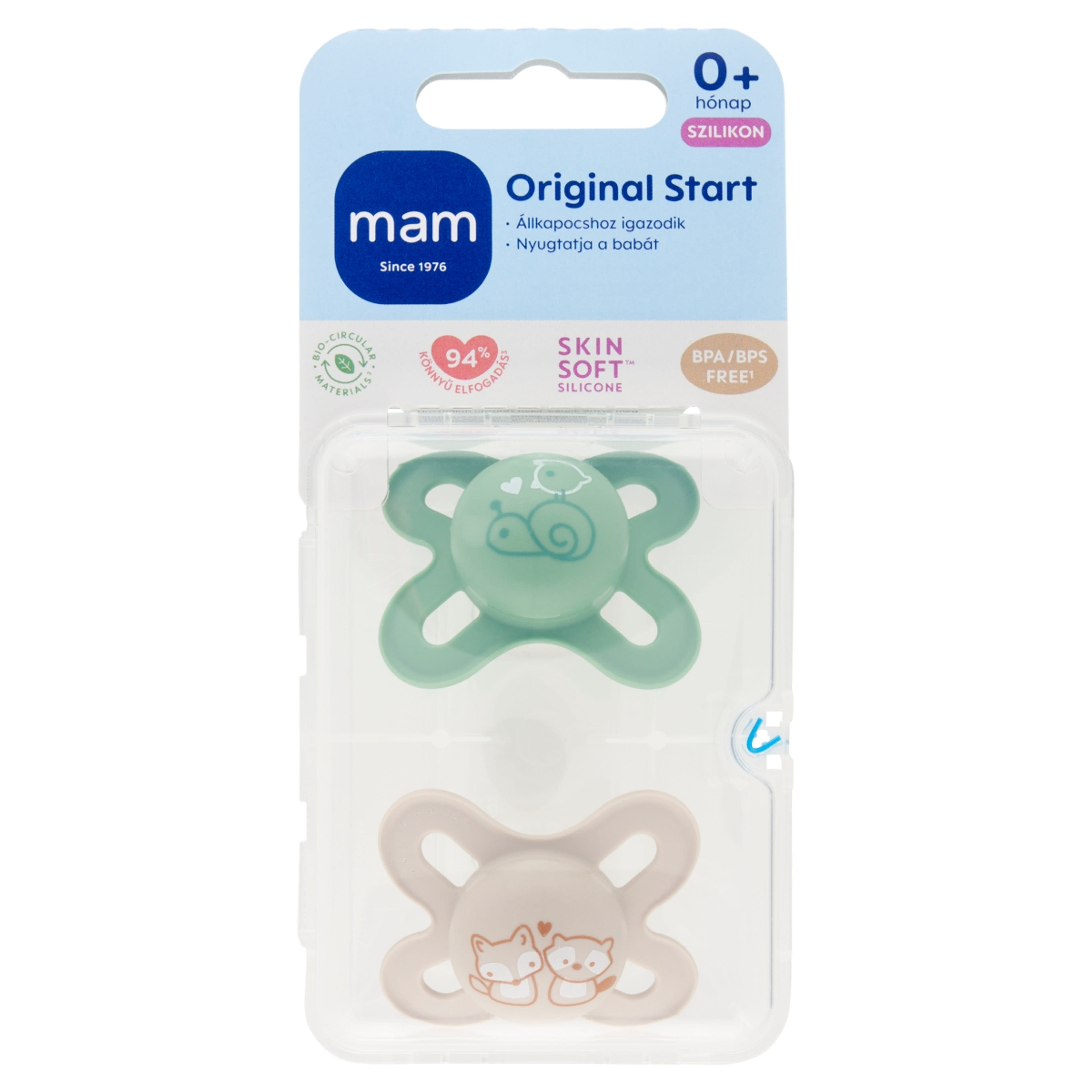 MAM Original Start szilikon játszócumi újszülött kortól - 2 db-1