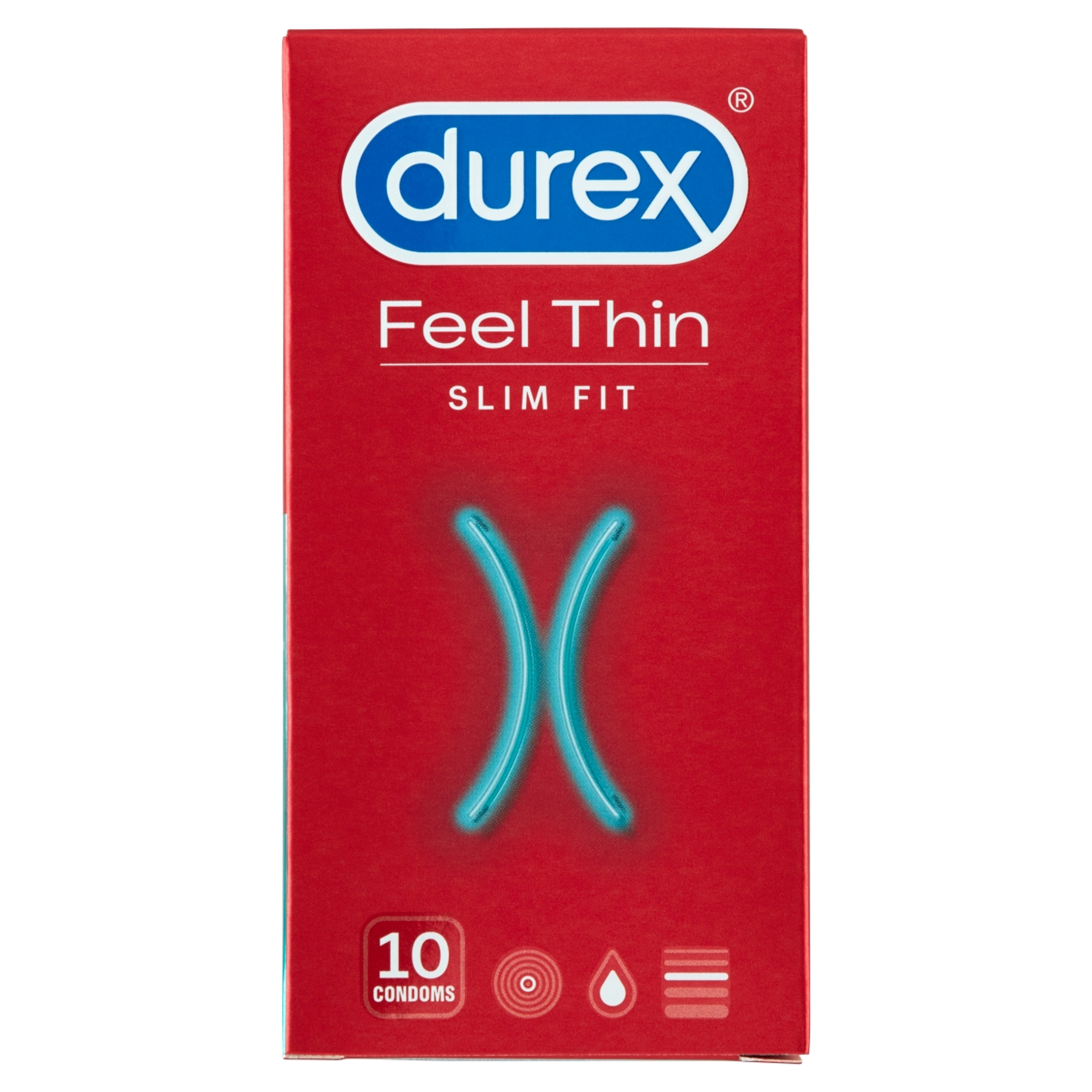 Durex óvszer feel thin slim fit - 10 db