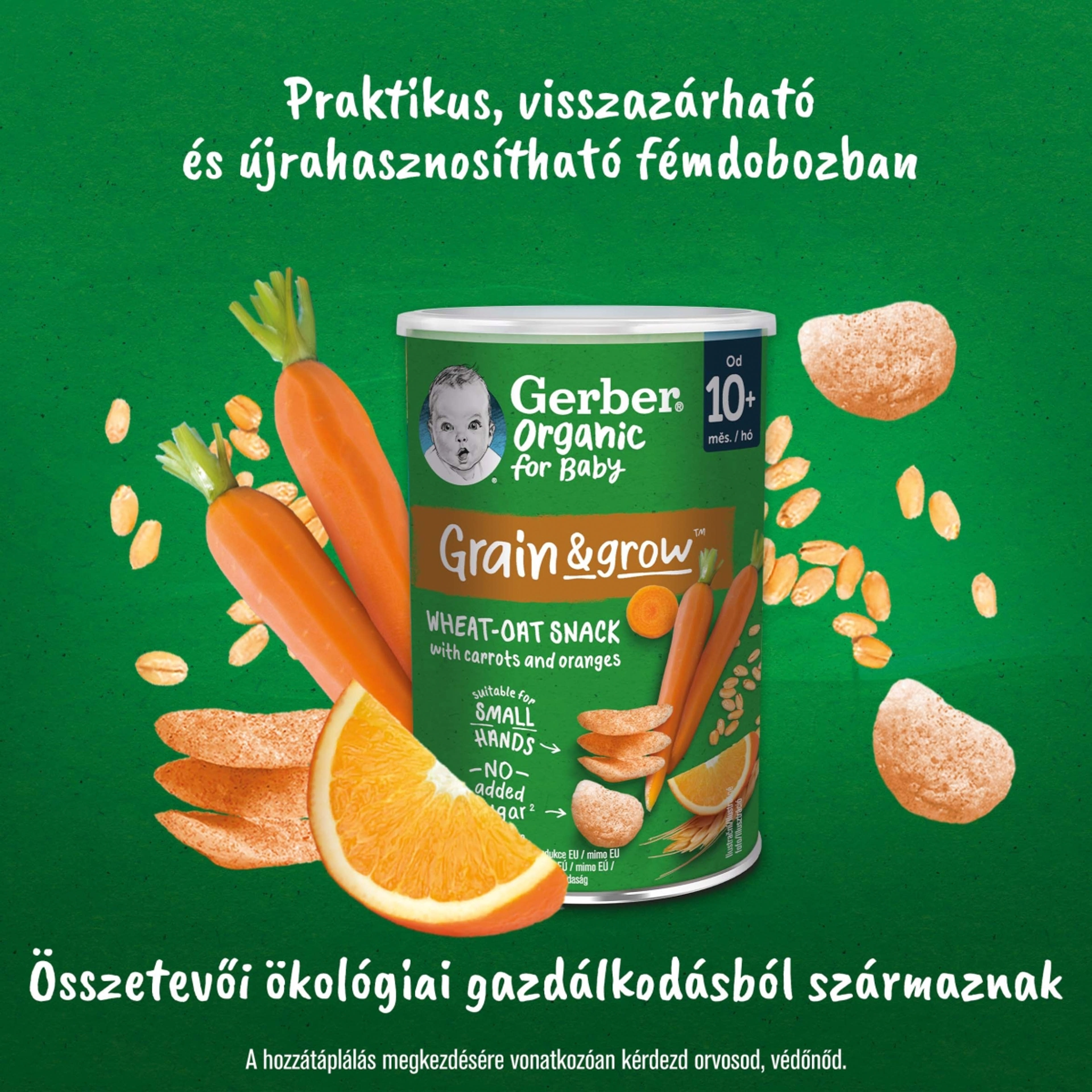 Gerber bio sárgarépás és narancsos bio búza- és zabsnack 10 hónapos kortól - 35 g-6