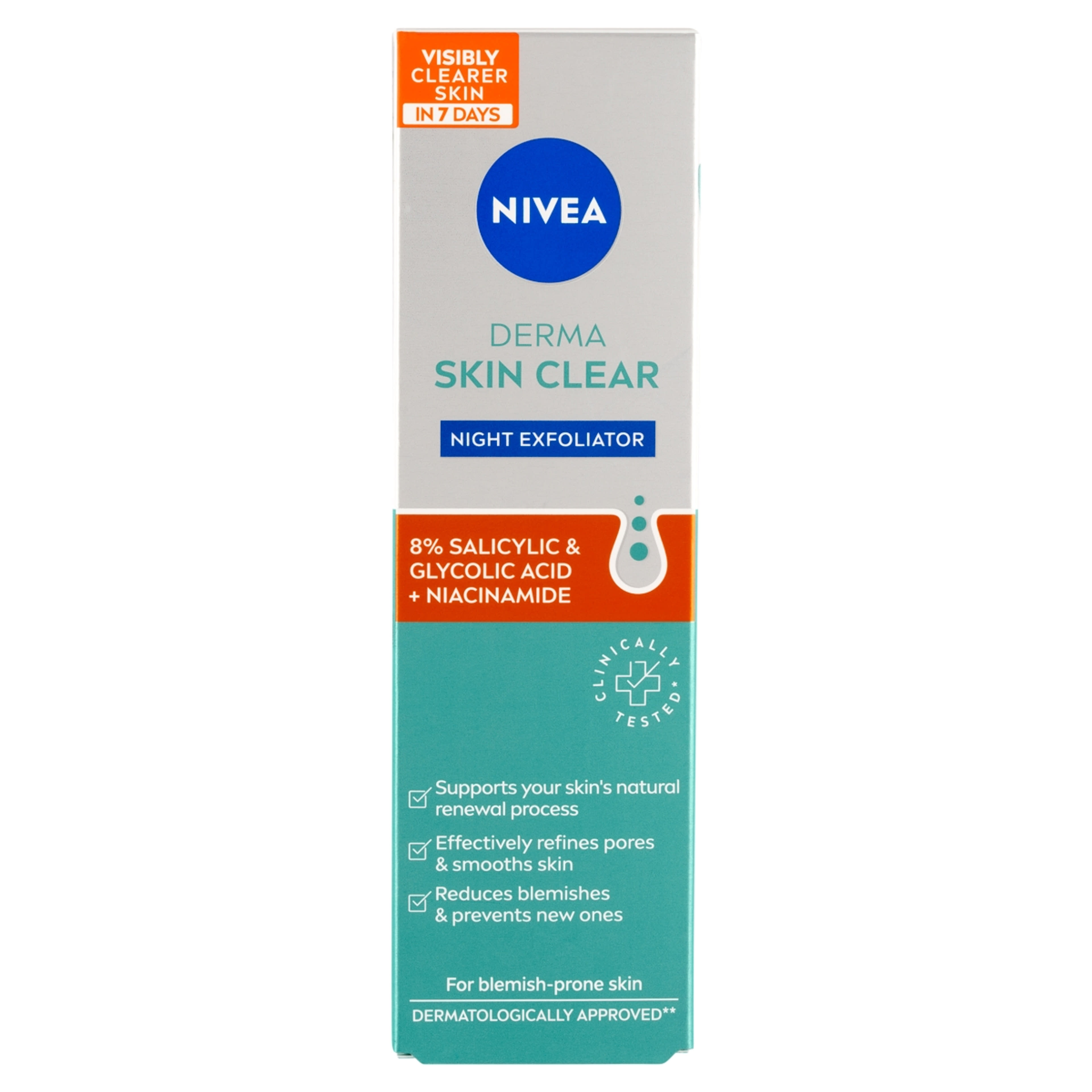 Nivea Derma Skin Clear éjszakai hámlasztó - 40 ml