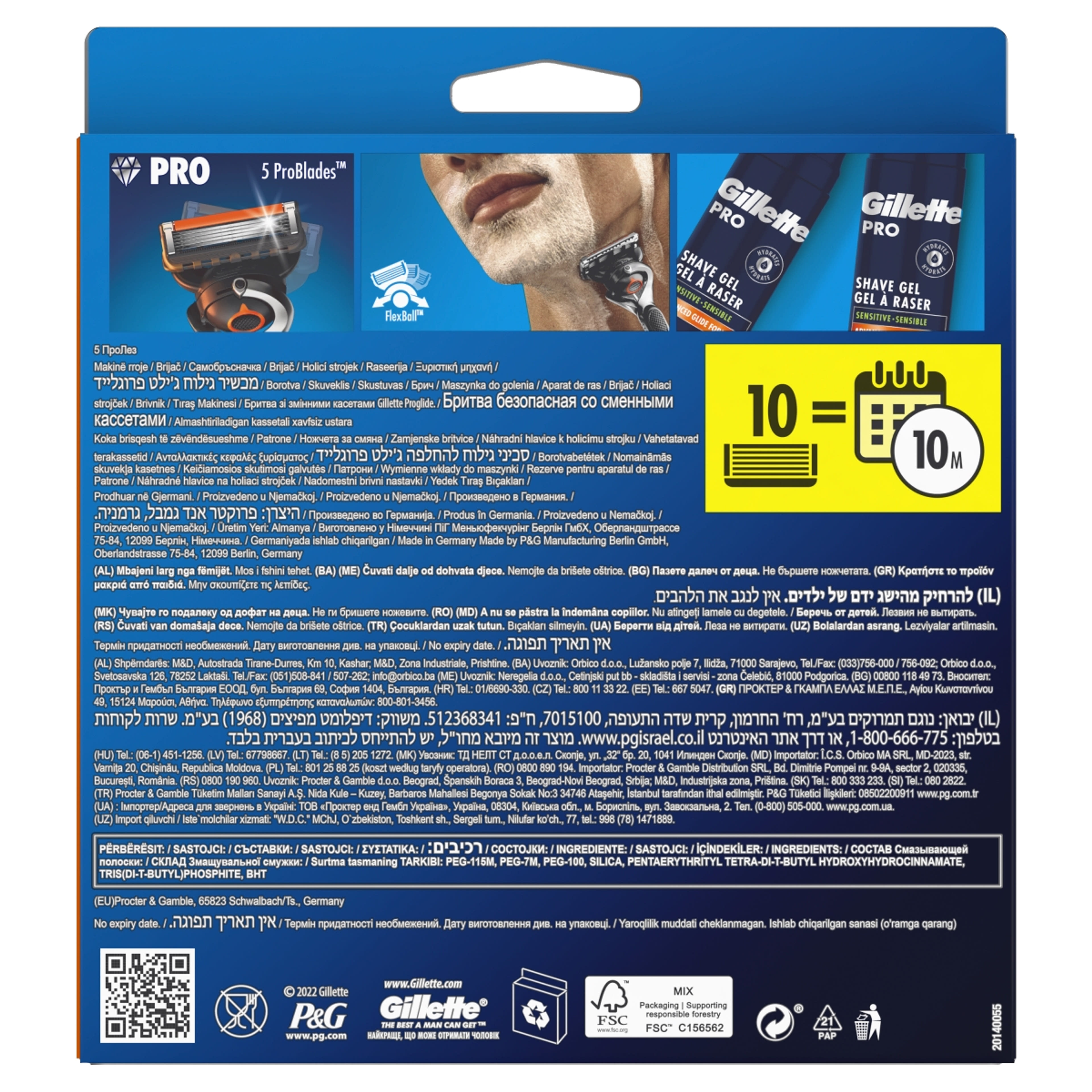 Gillette ProGlide férfi borotvakészülék és 10 db borotvabetét - 1 db-2