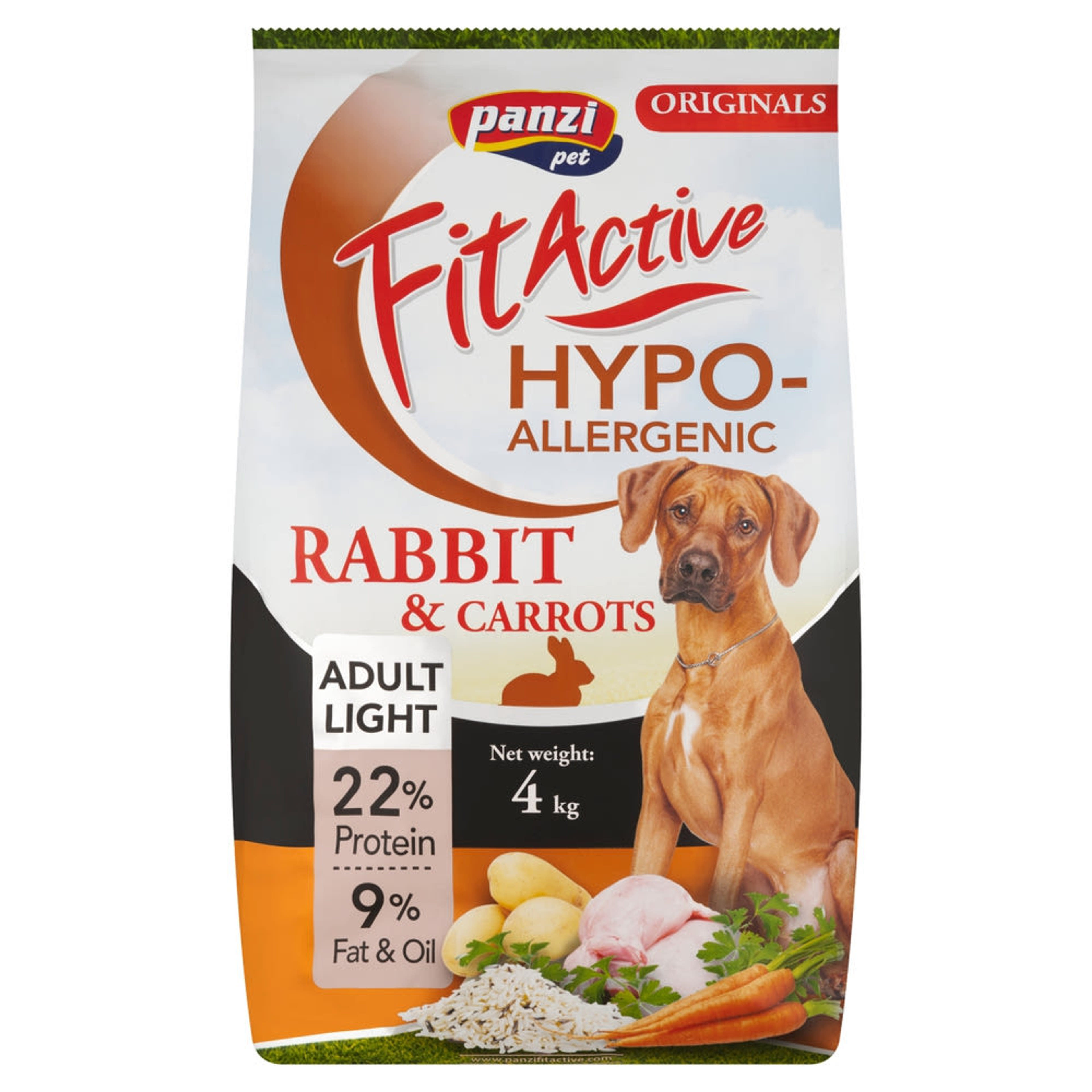FitActive Originals Adult Light Hypoallergenic szárazeledel felnőtt kutyáknak nyúllal - 4 kg