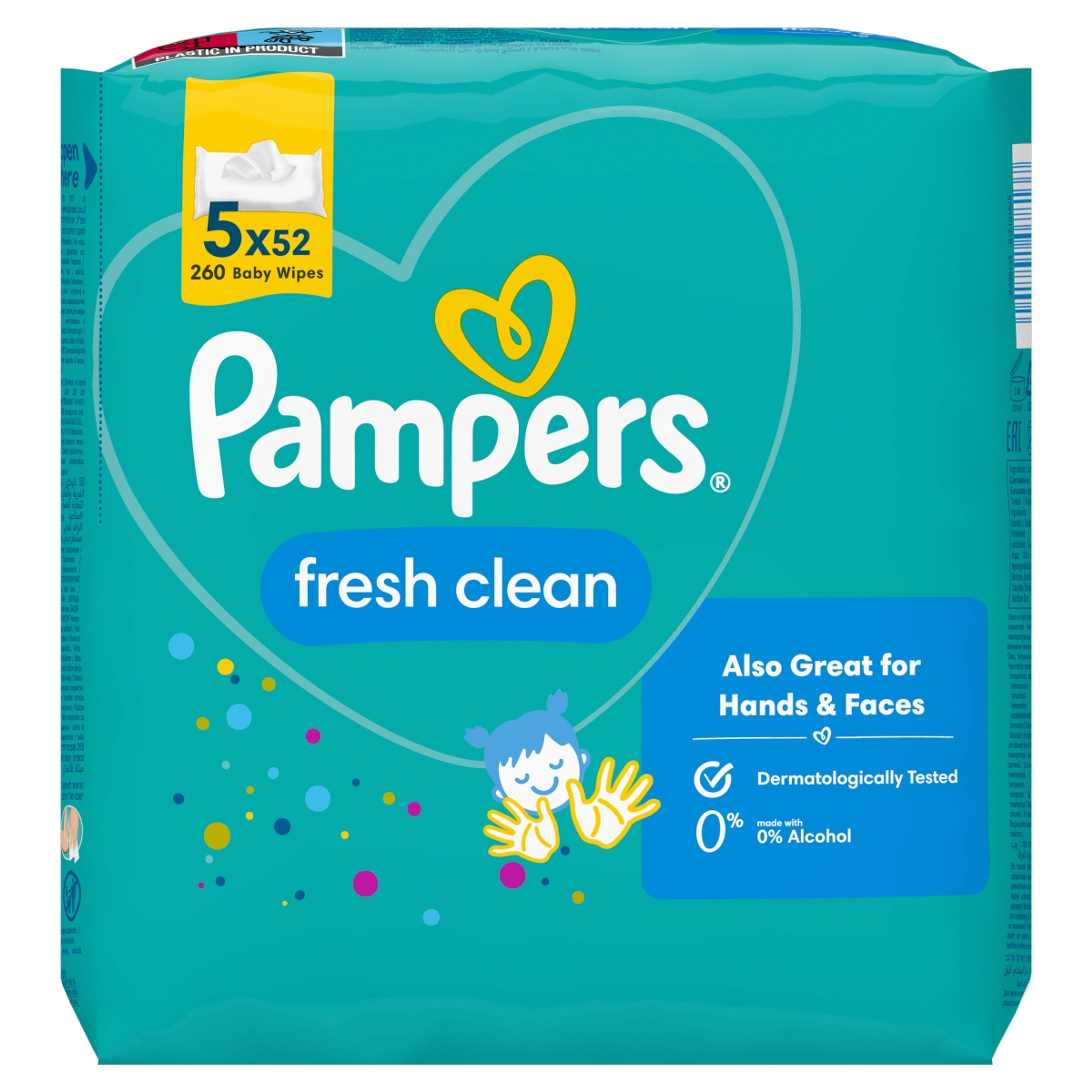 Pampers Fresh Clean nedves törlőkendő - 260 db