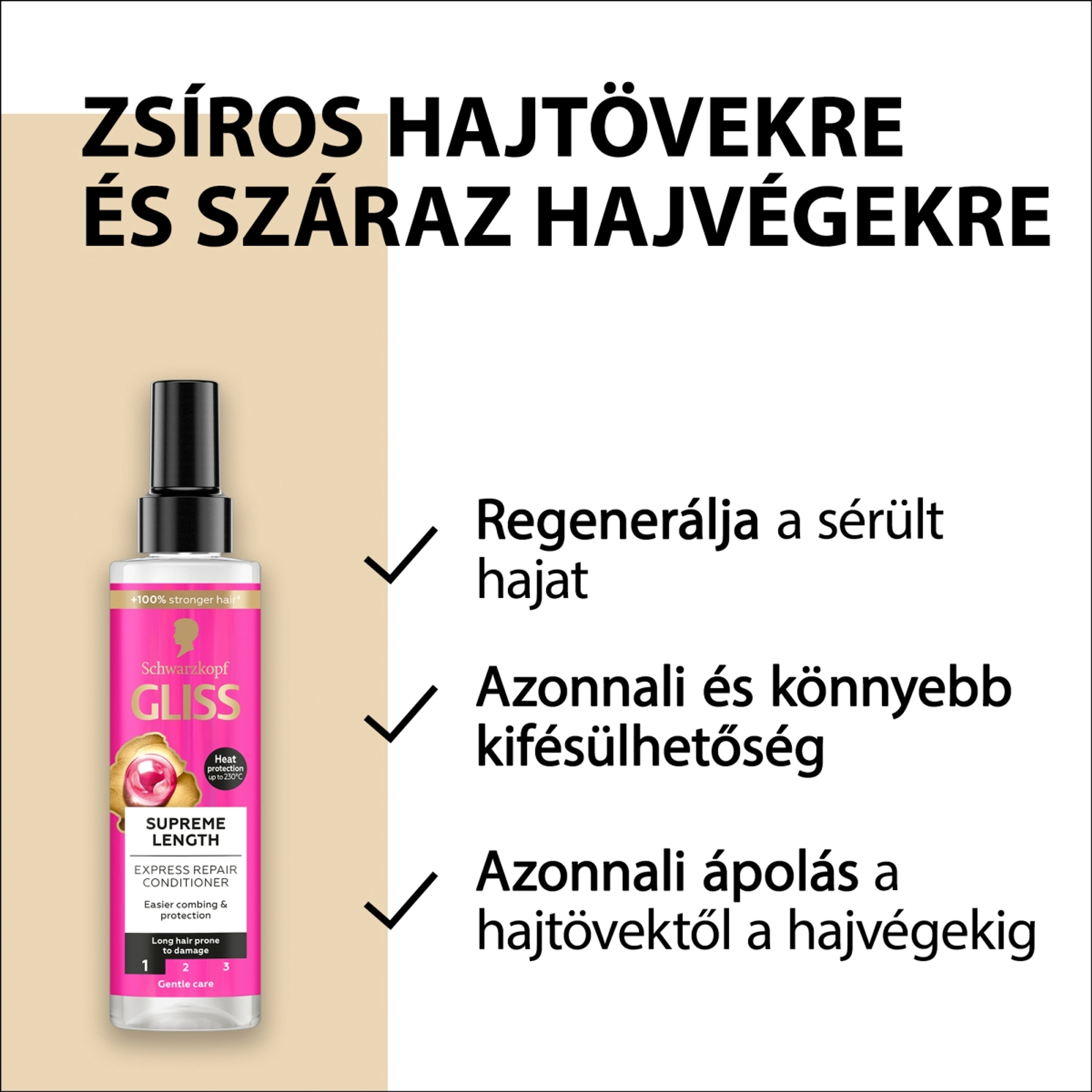 Gliss Express Repair - Supreme Length hajregeneráló balzsam hosszú hajra - 200 ml-3