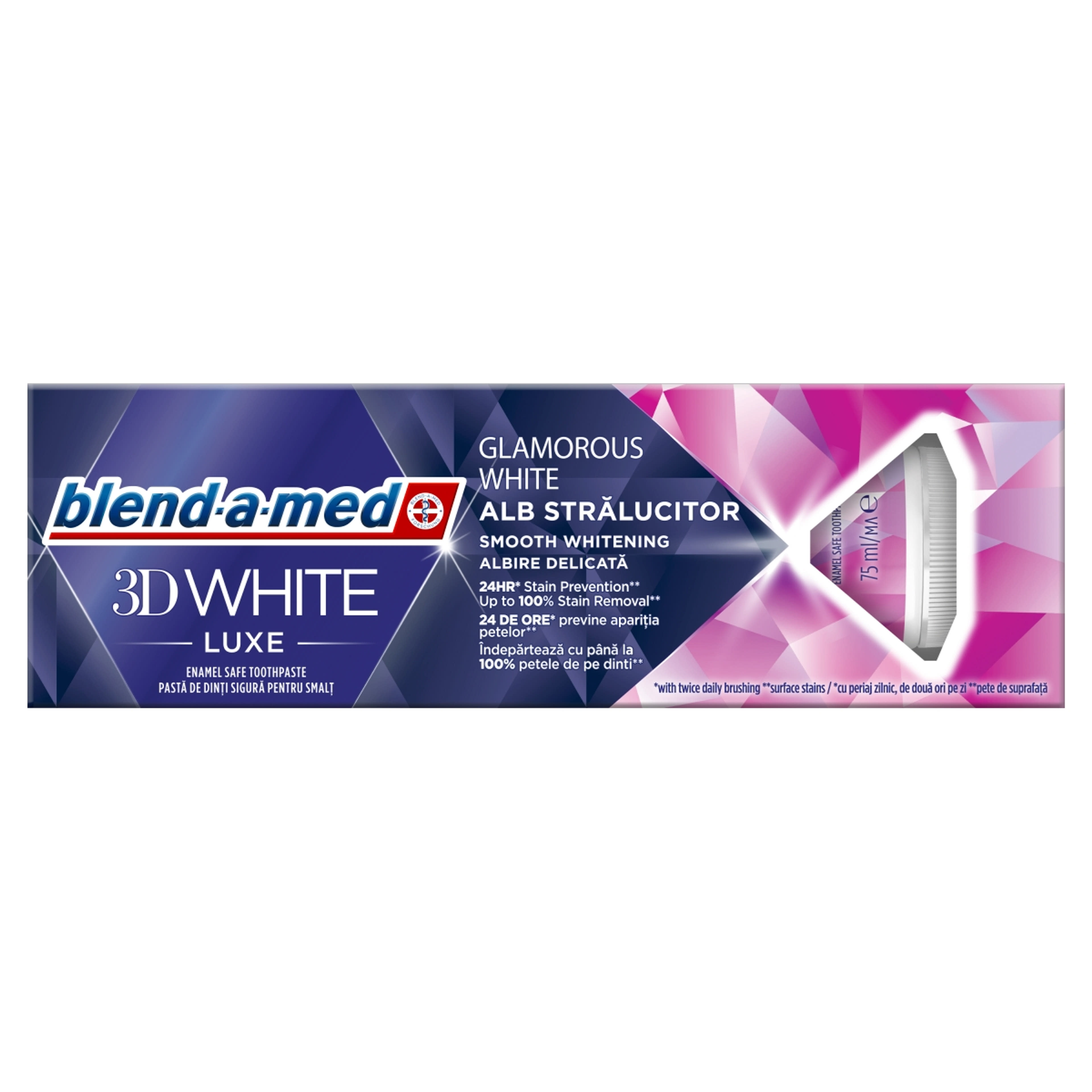 Blend-a-Med 3D White Luxe Glamours White fehérítő fogkrém - 75 ml-1
