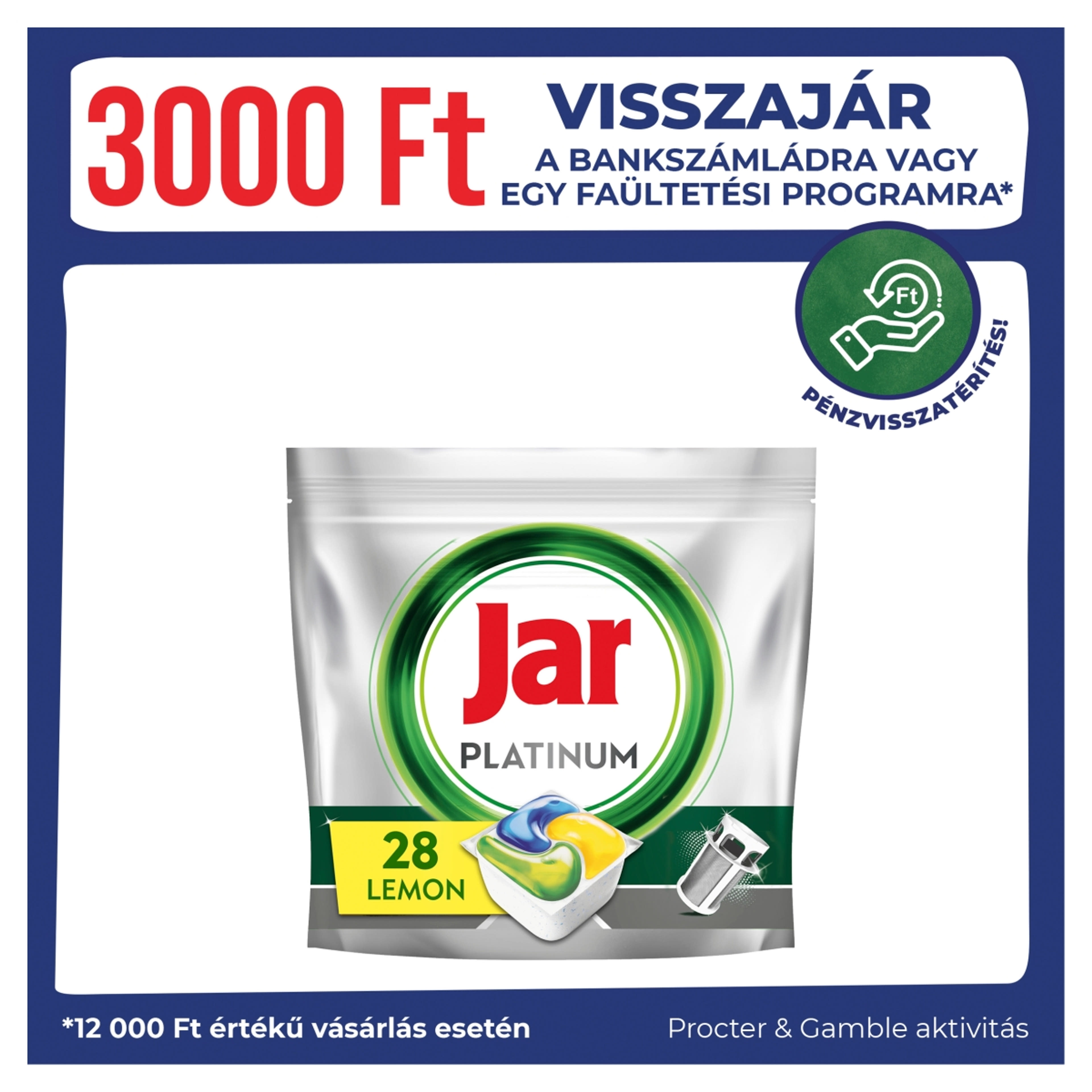 Jar Platinum Lemon All In One mosogatógép tabletta 5x28 db - 140 db