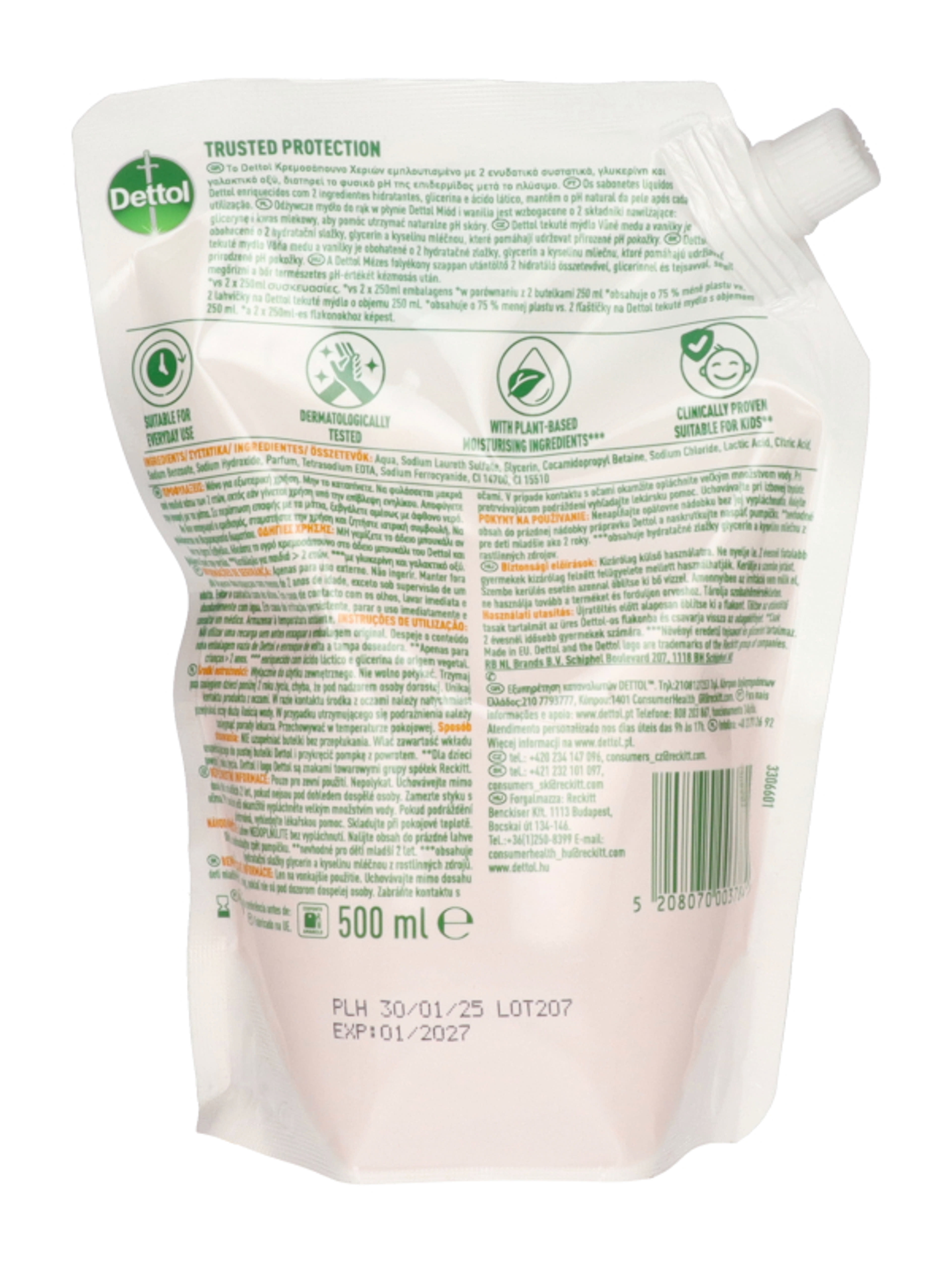 Dettol folyékony szappan utántöltő méz - 500 ml-4