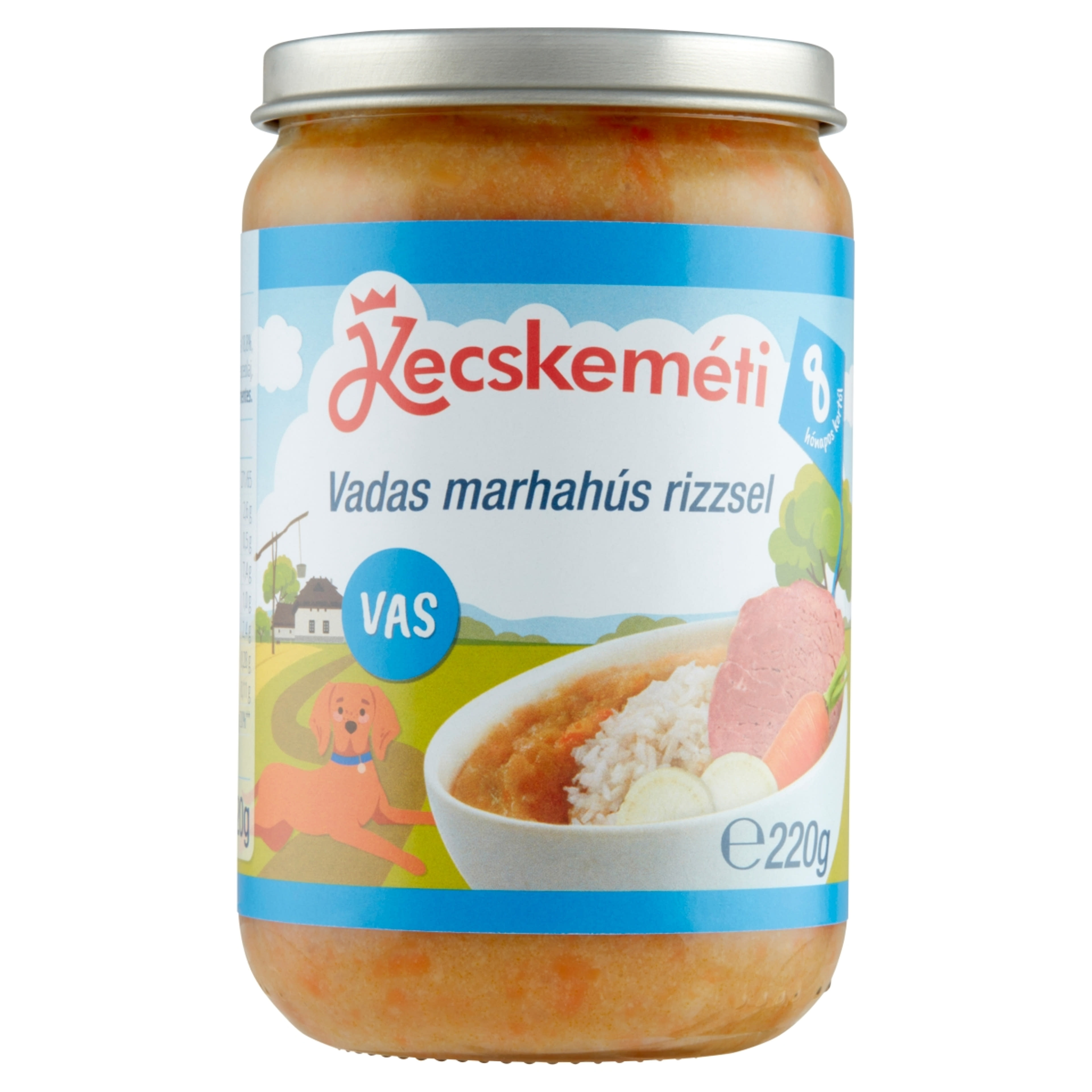 Kecskeméti Bébiétel Vadas Marhahús Ízesítéssel 8 Hónapos Kortól - 220 g-1