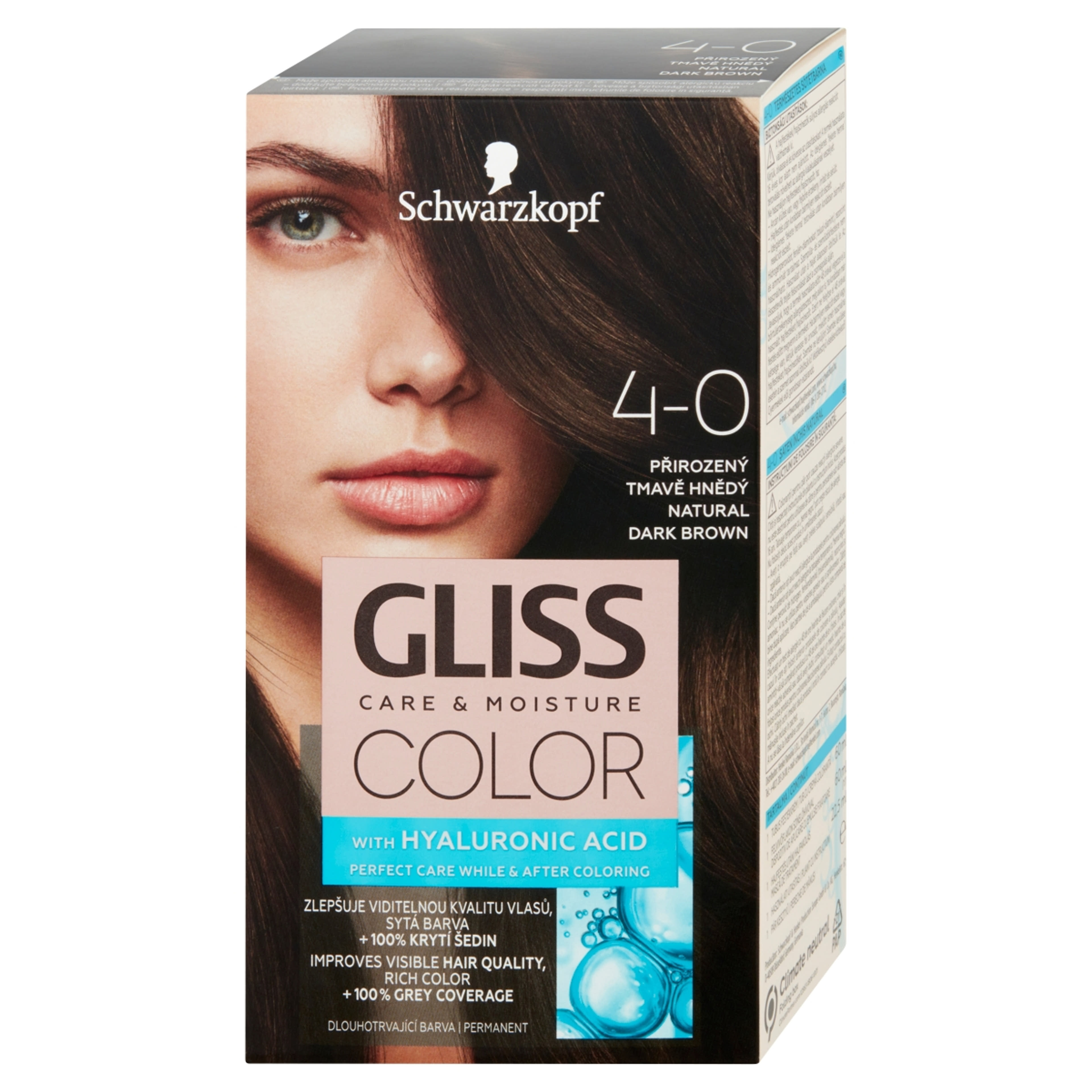 Gliss Color tartós hajfesték 4-0 Természetes sötétbarna - 1 db-3