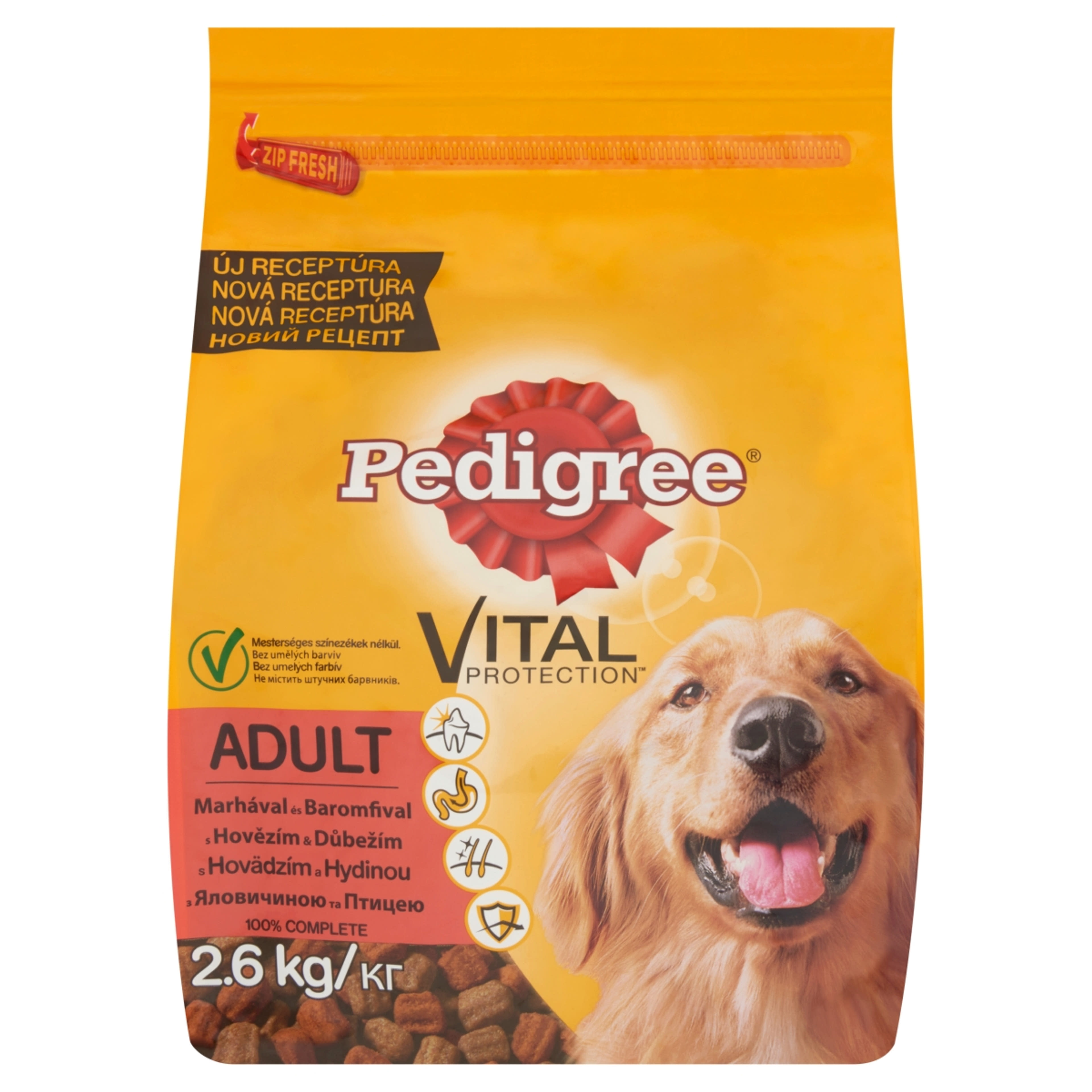 Pedigree szárazeledel kutyáknak marha-baromfi medium - 2600 g