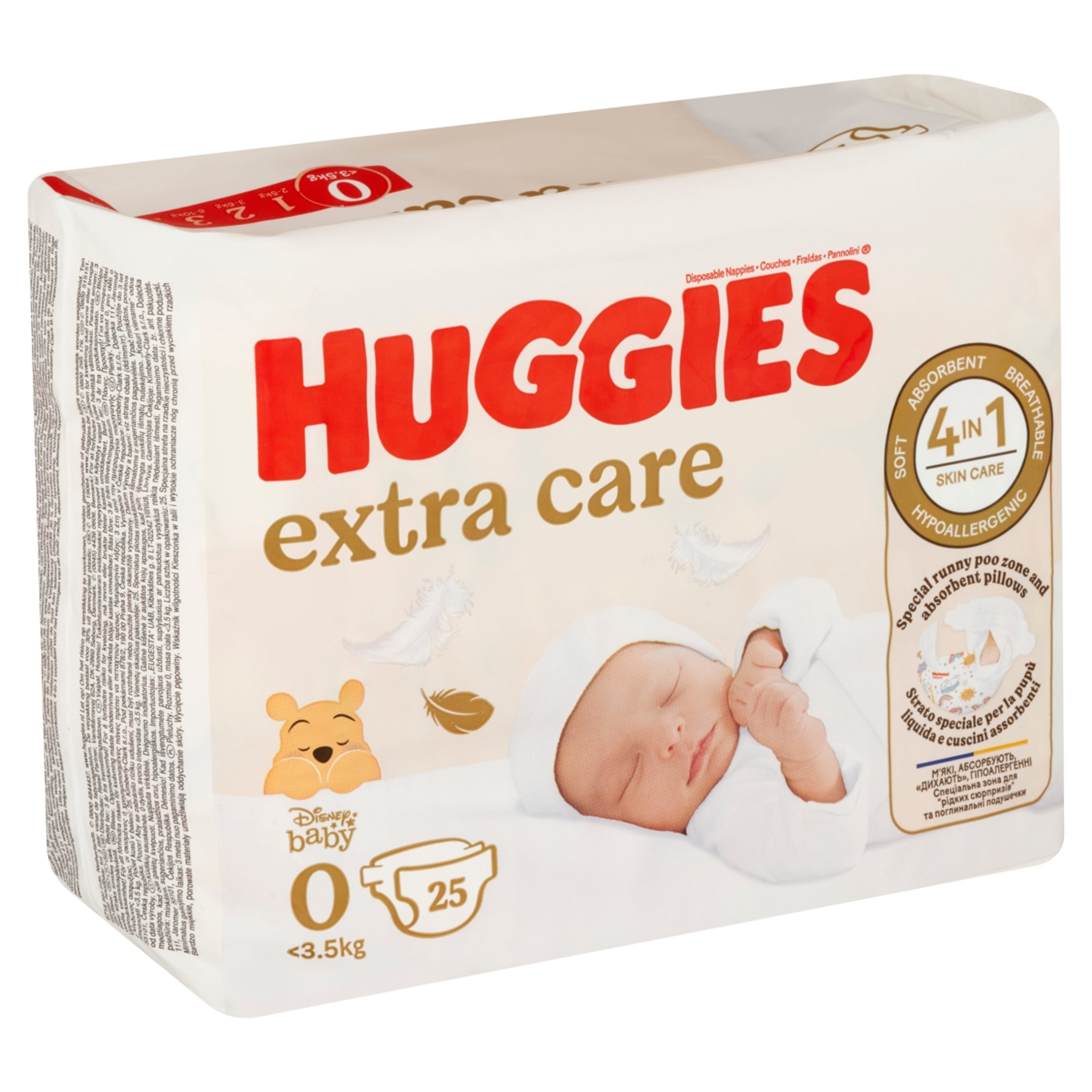 Huggies Extra Care nadrágpelenka 0- 4 kg - 25 db-2