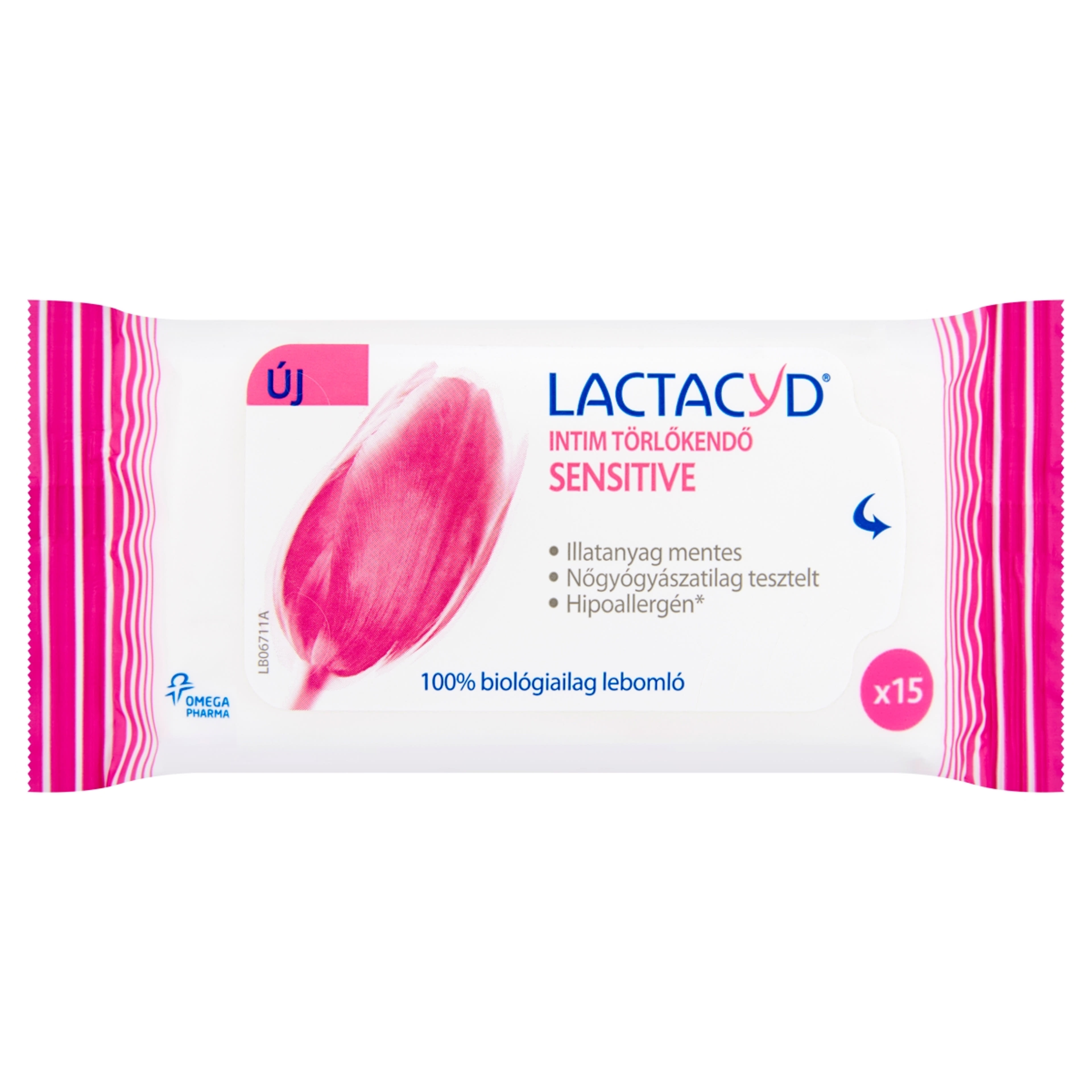 Lactacyd Sensitive intim törlőkendő - 15 db