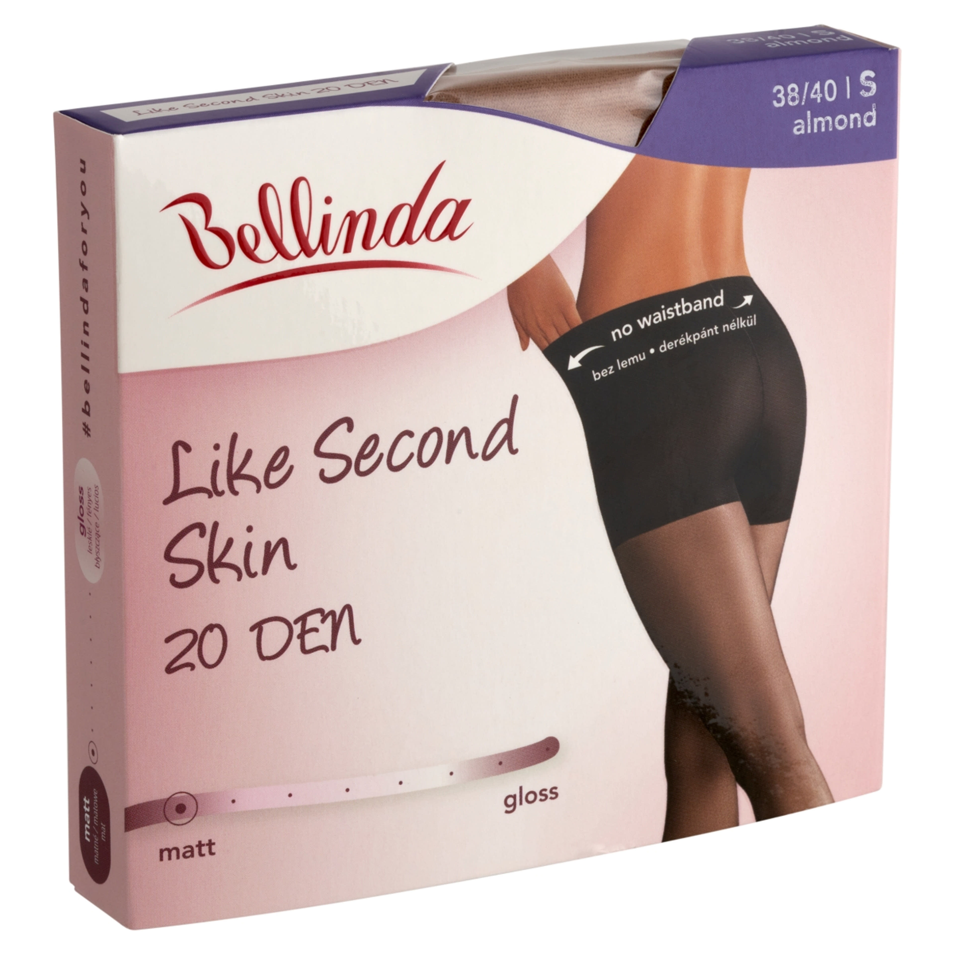 Bellinda Like Second harisnya 20Den almond, S-es méret - 1 db-3