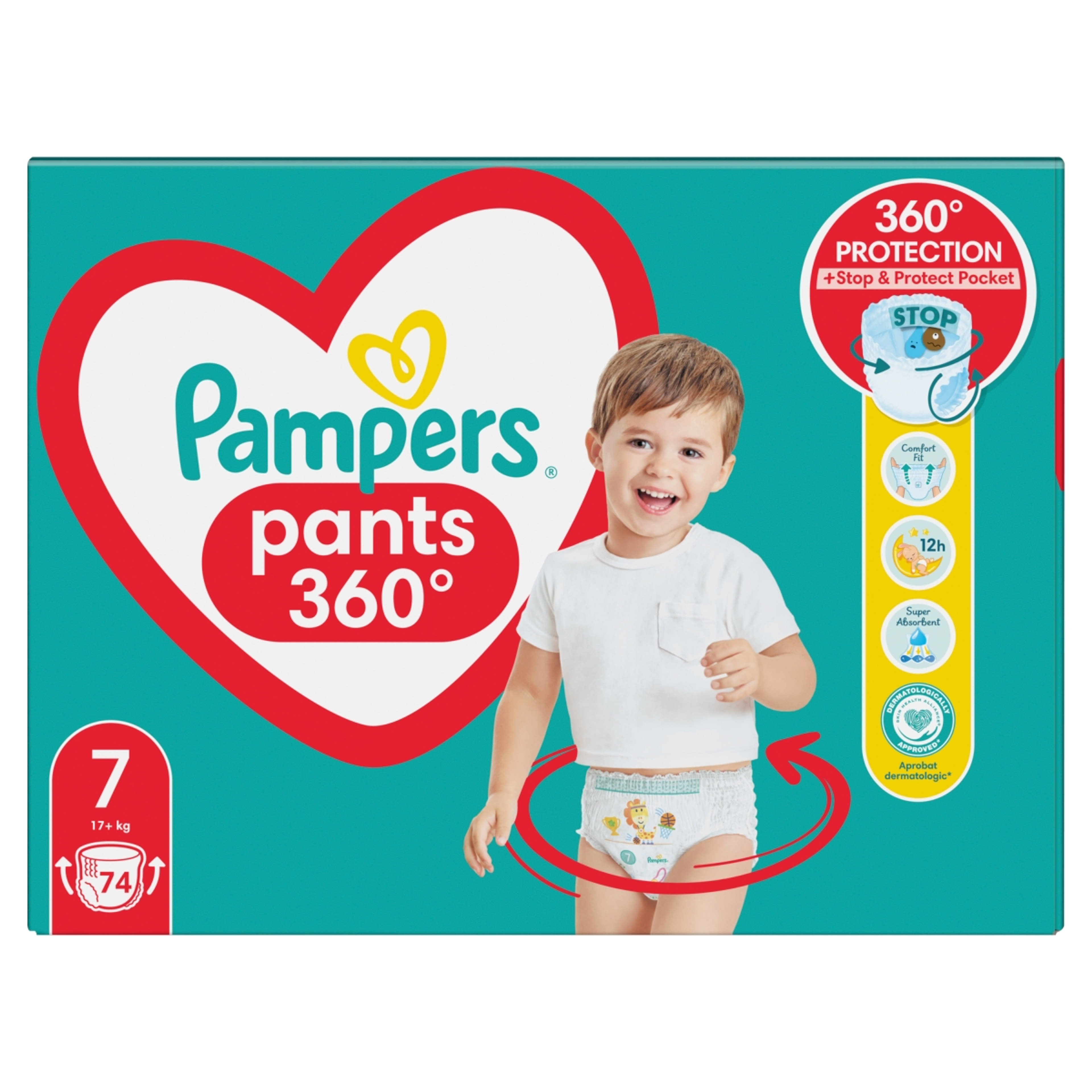 Pampers Pants mega pack+ 7-es 17+ kg - 74 db-1