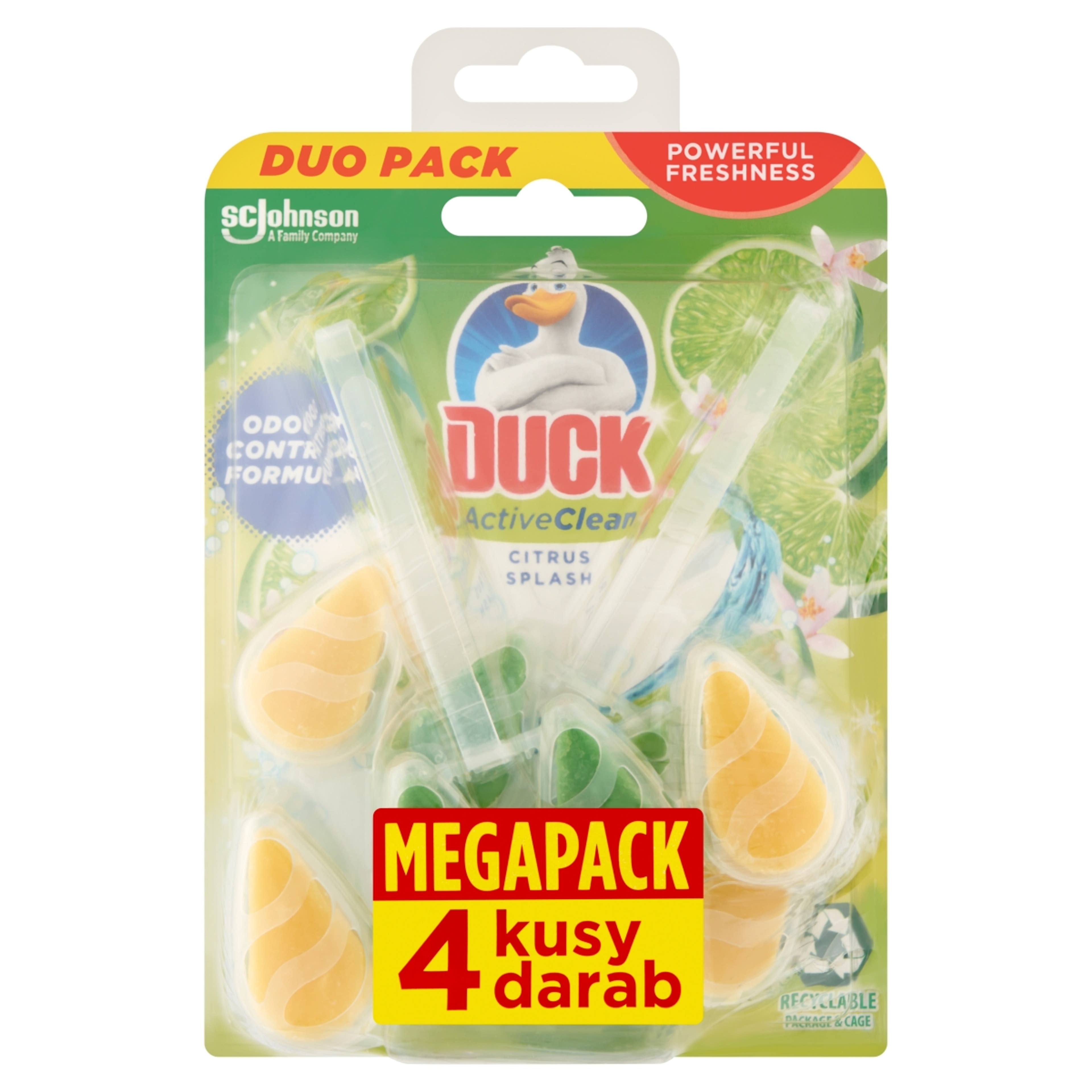 Duck Active Clean Lime Wc frissítő rúd 4x38 g - 154 g