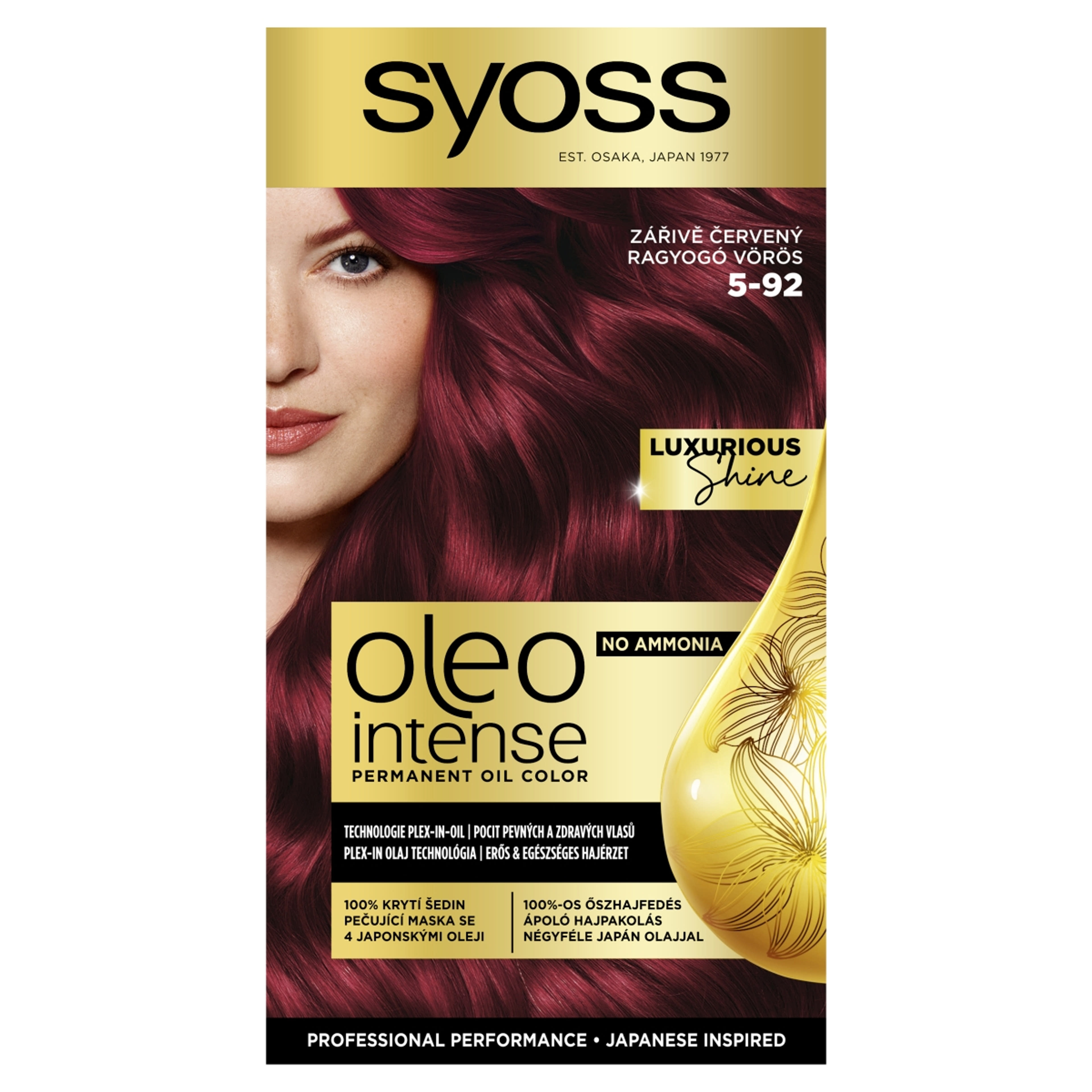Syoss Oleo Intense tartós hajfesték 5-92 ragyogó vörös - 1 db-1