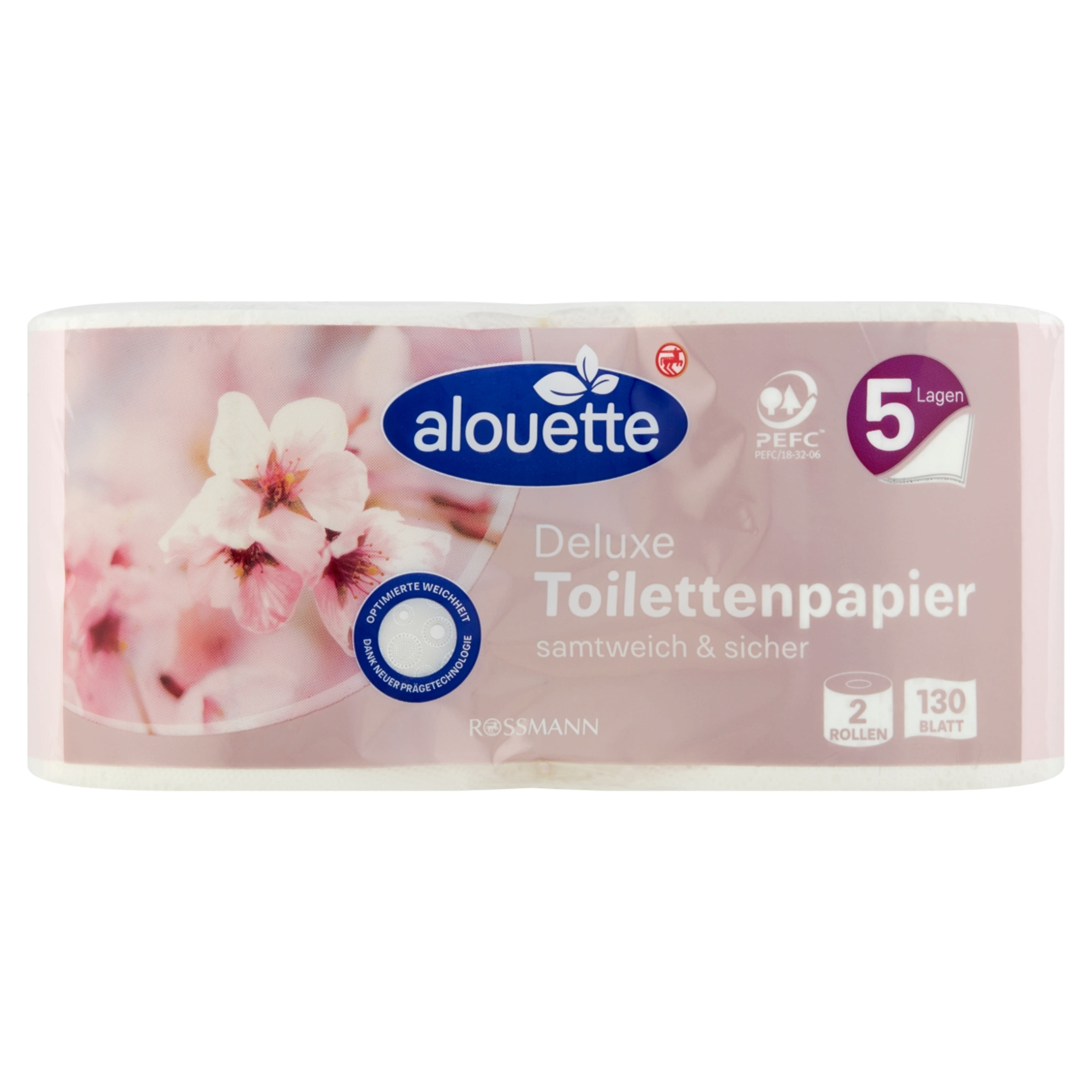 Alouette Deluxe toalettpapír, 5 rétegű - 2 db