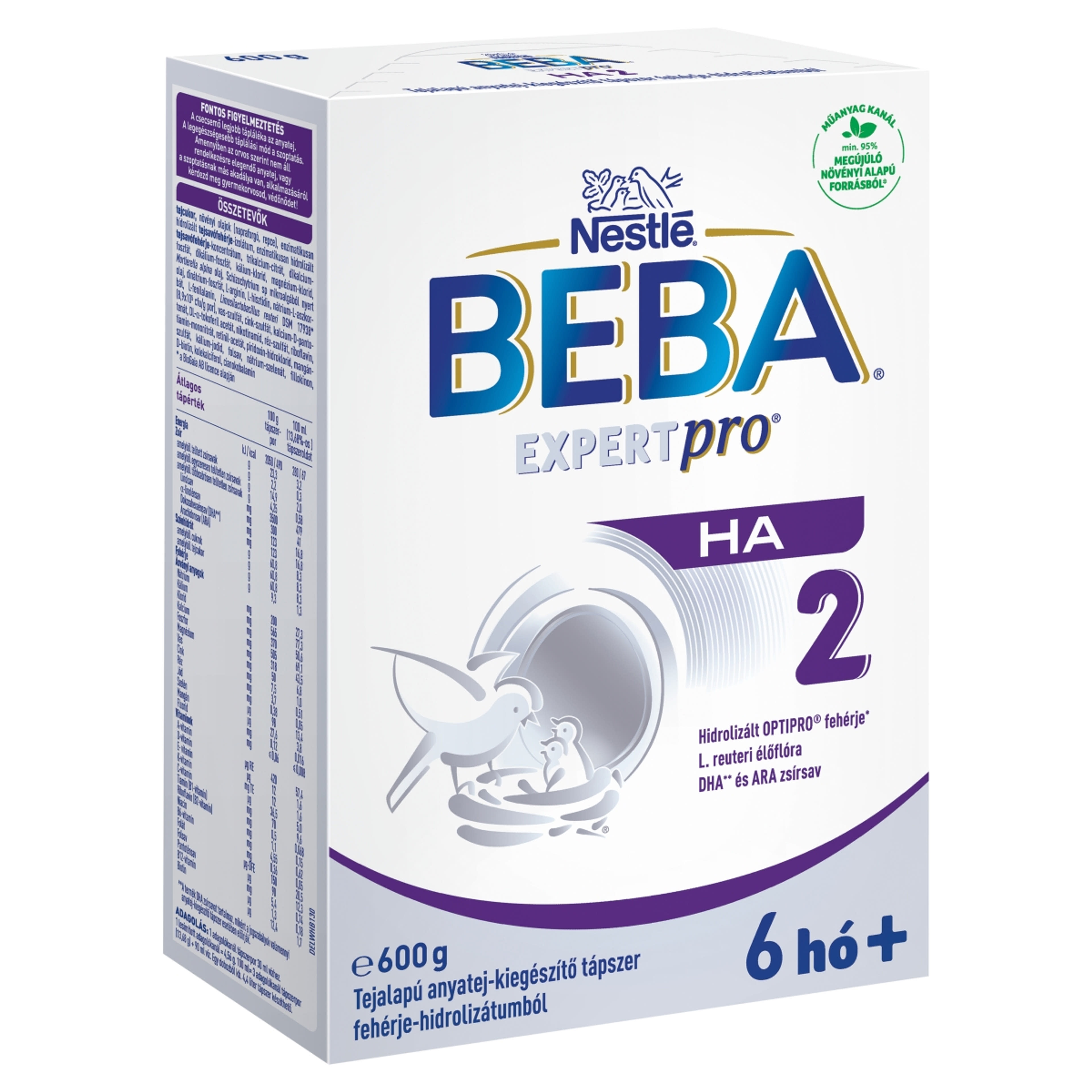 Beba Expertpro HA 2 tejalapú anyatej-kiegészítő tápszer fehérje-hidrolizátumból 6 hónapos kortól - 600 g-3