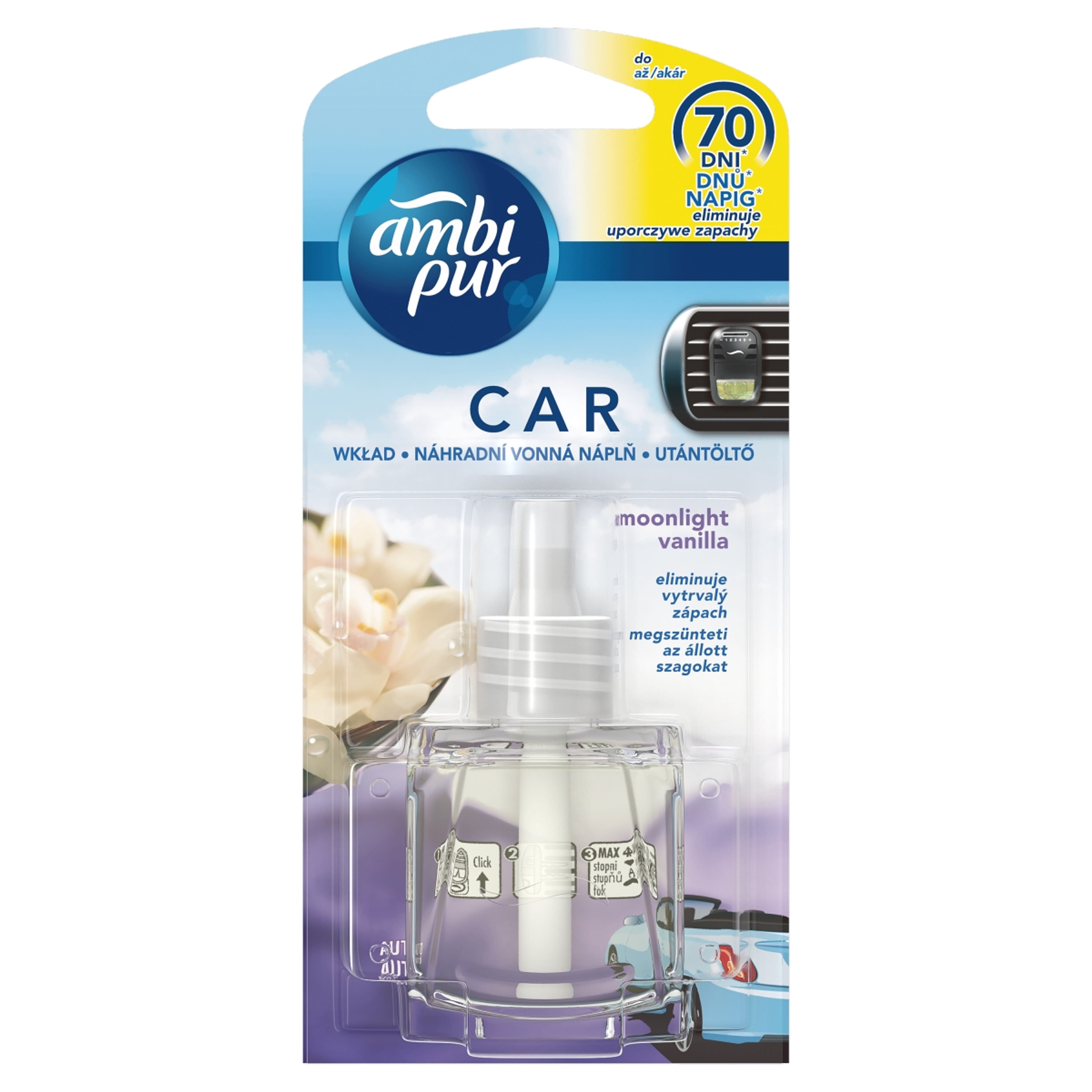 Ambi Pur Car Moonlight Vanilia Utántöltő - 7 ml