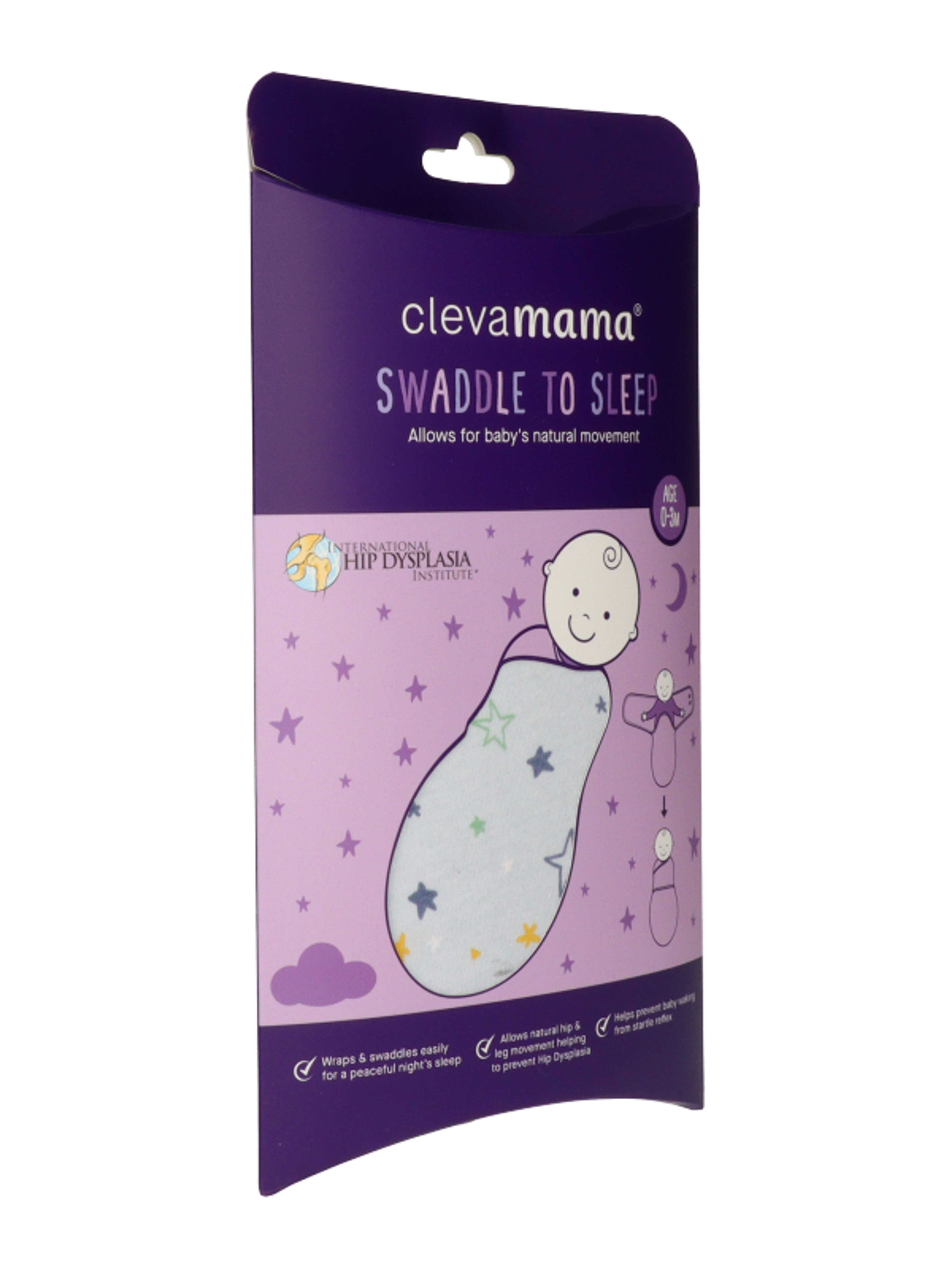 Clevamama pólya újszülöttől 3 hónapos korig kék mintás - 1 db-4